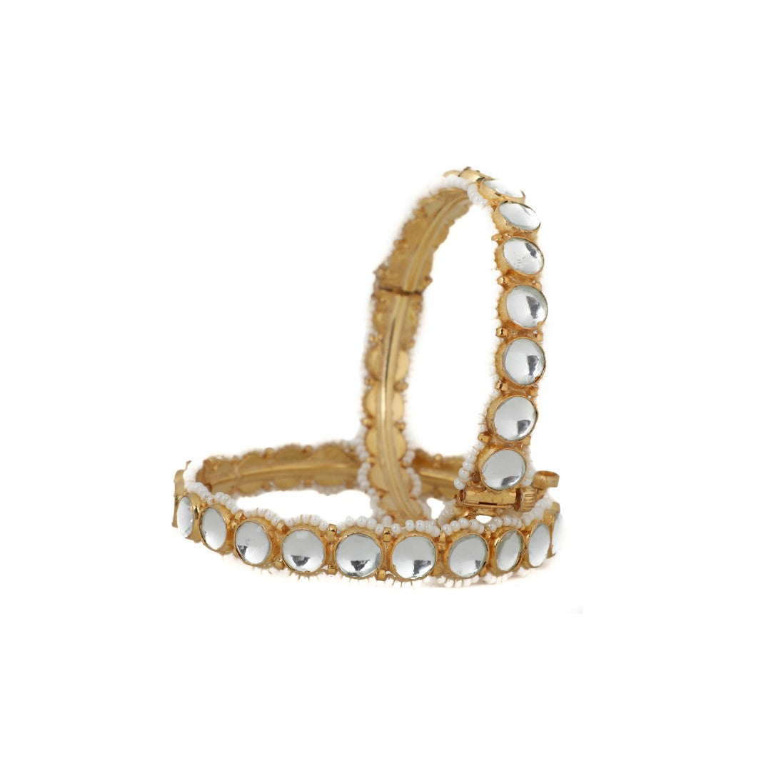 Round Shade Moti Design Bangles(Pair)