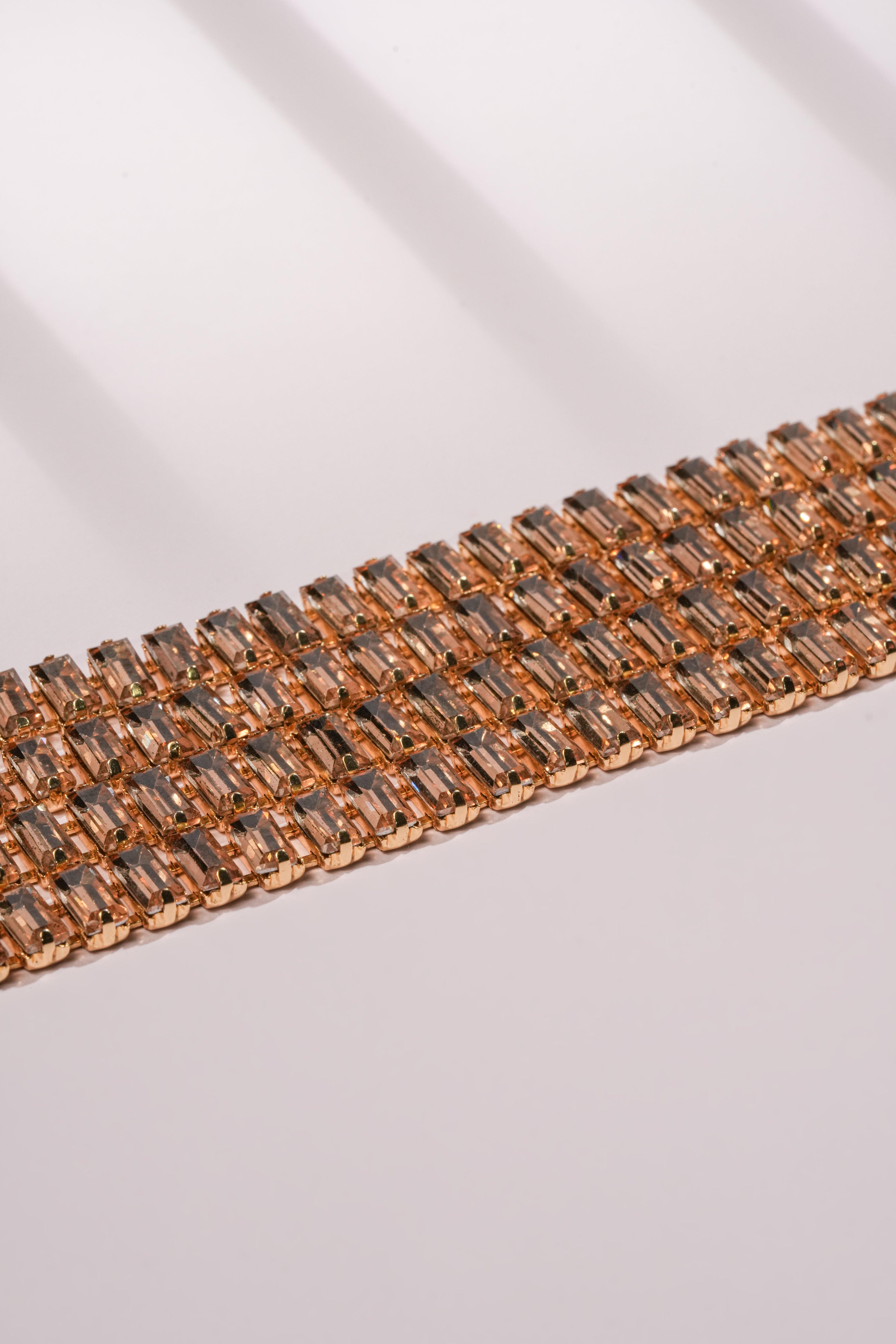 Multi-Row Crystal Link Bracelet