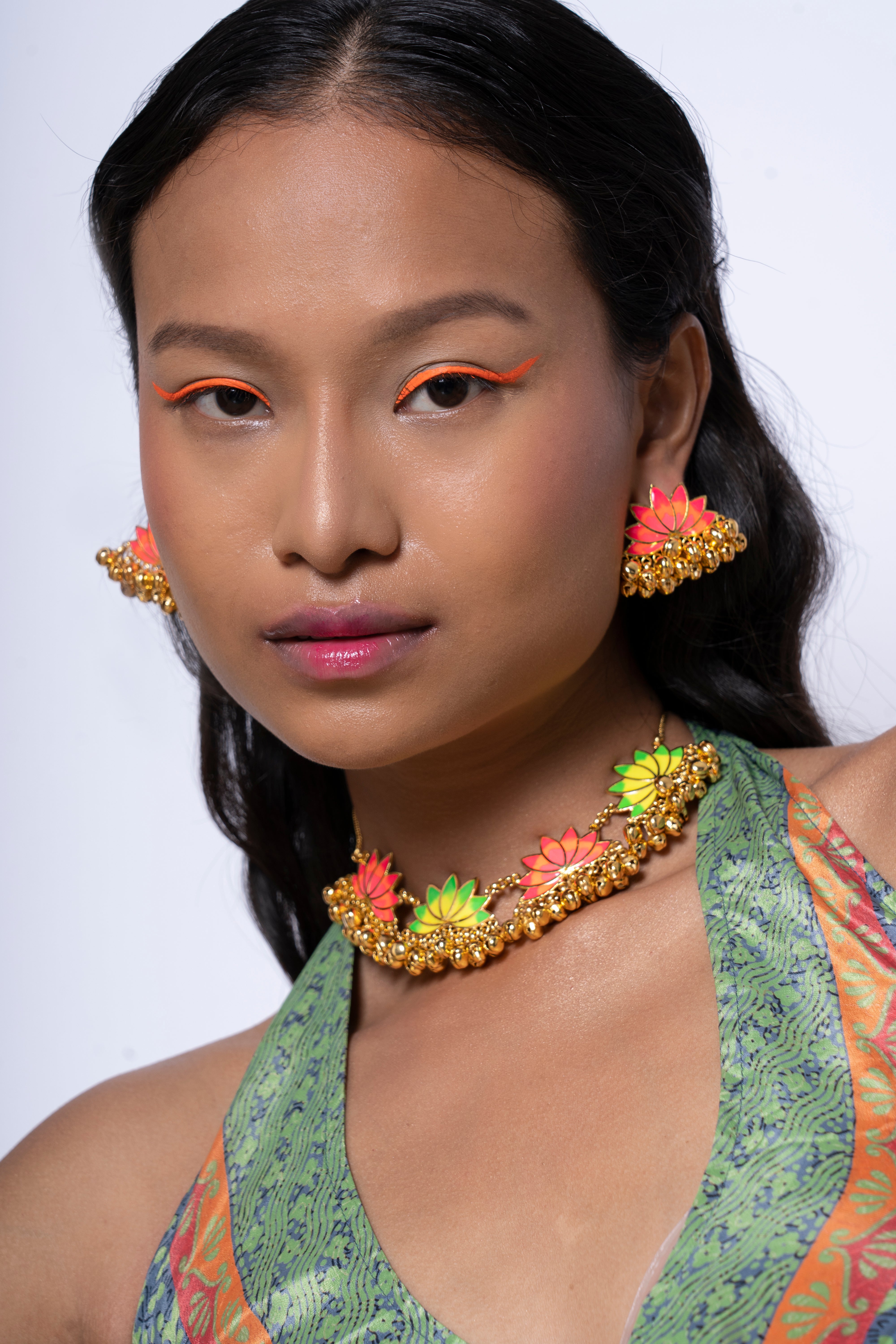 Lotus ghunghroo choker set