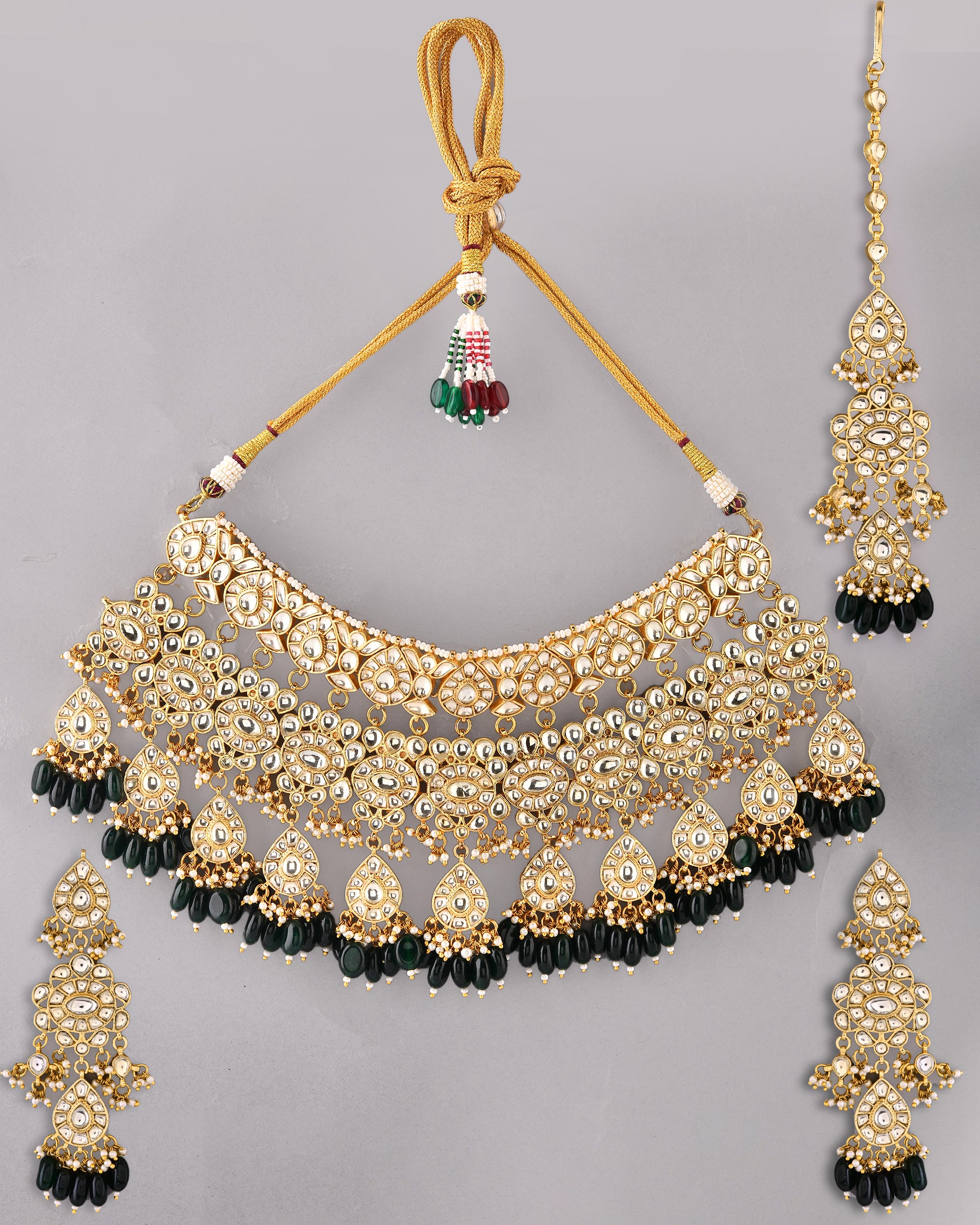 Kundan Rajwada Glow Necklace Set