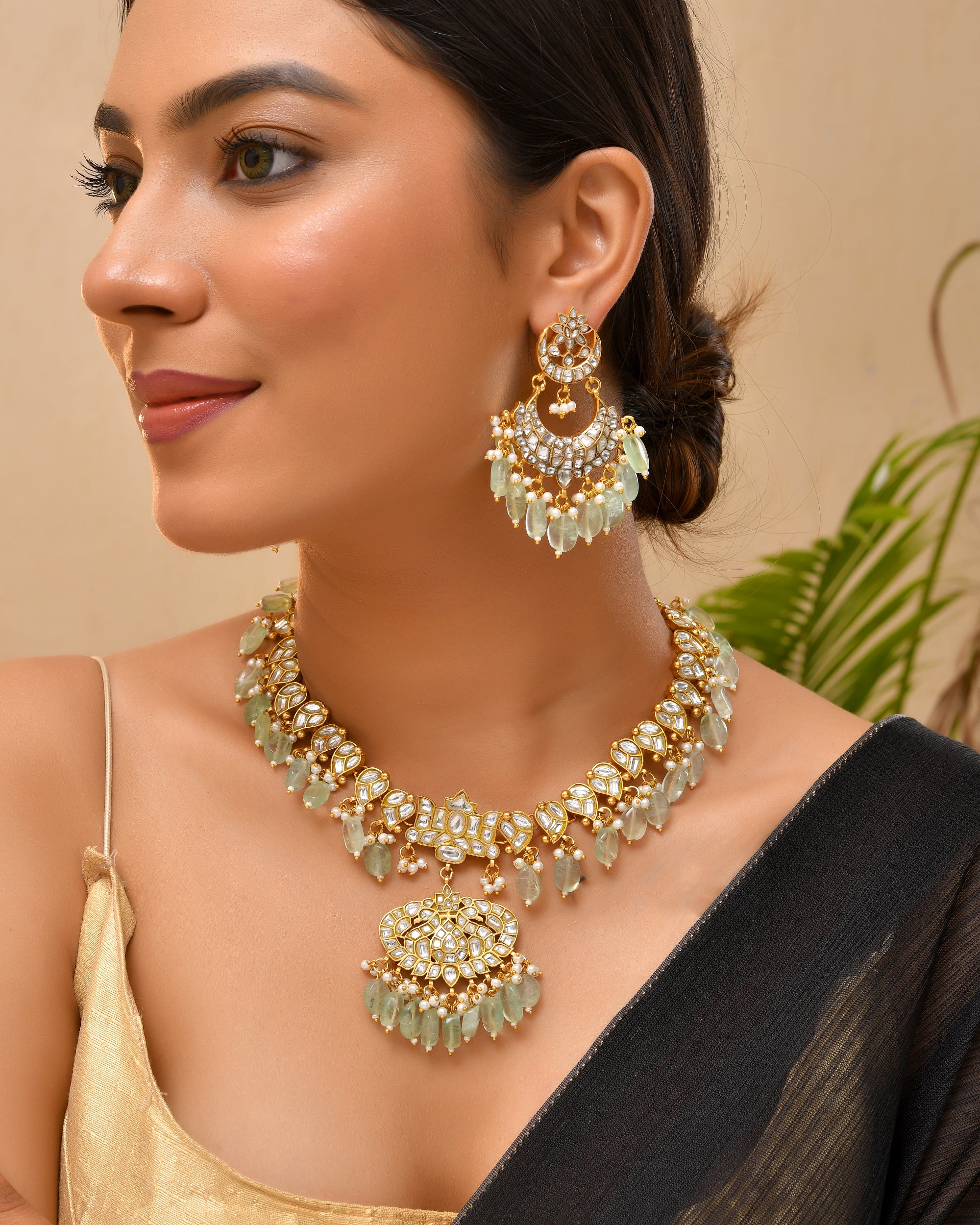 Kundan Bridal Treasure Necklace Set