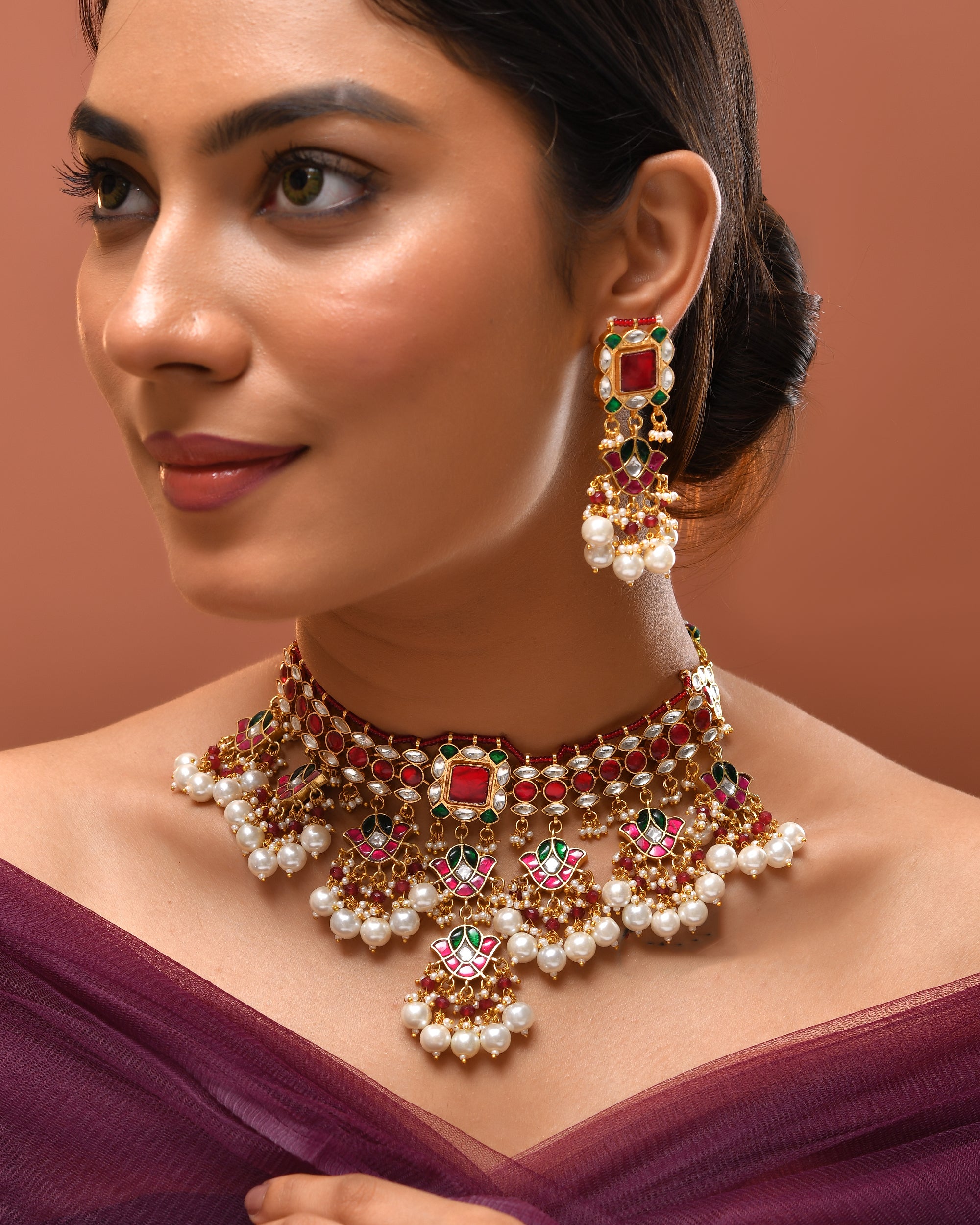 Kundan Majestic Layers Necklace Set