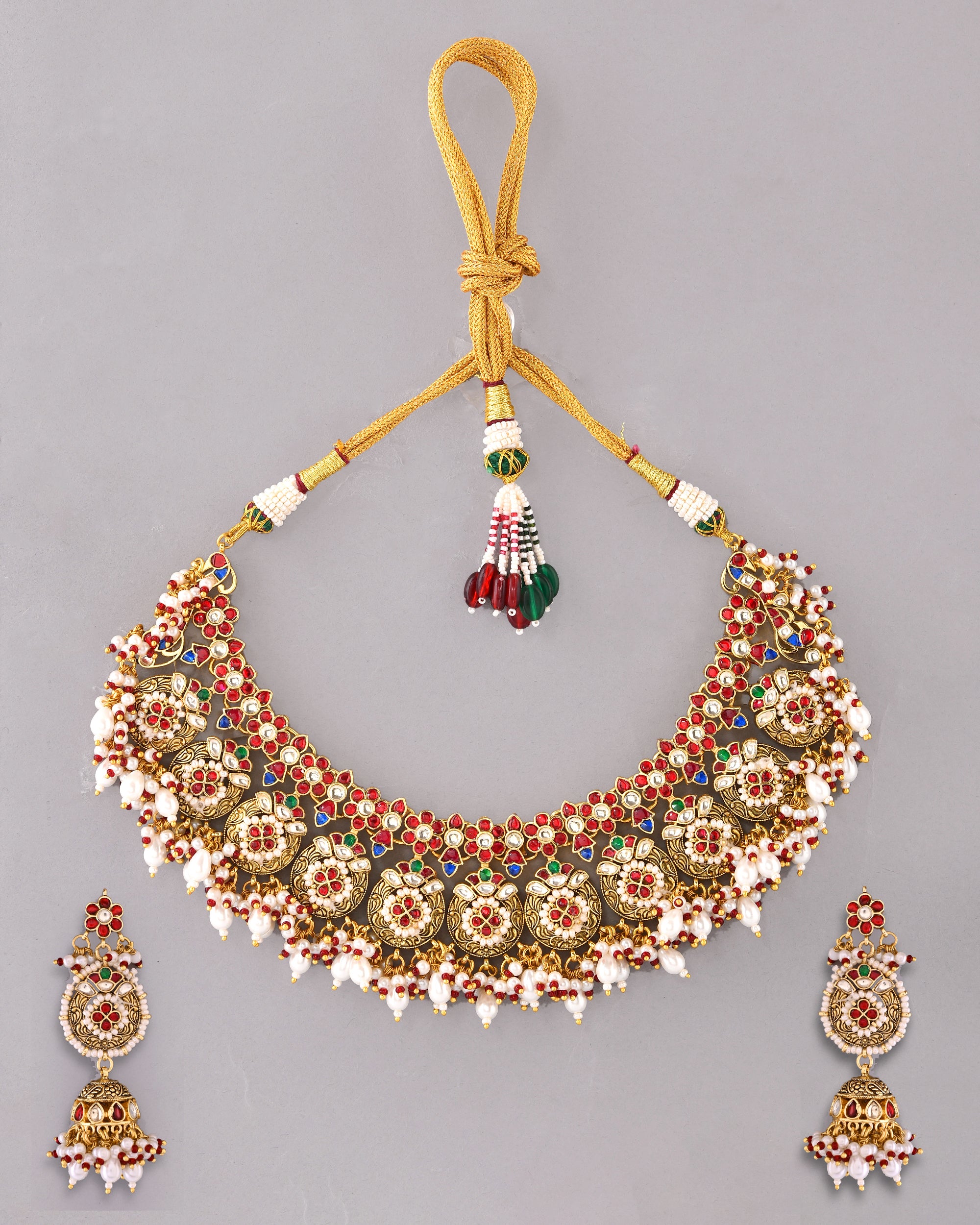 Kundan Radiance Pearl Necklace Set