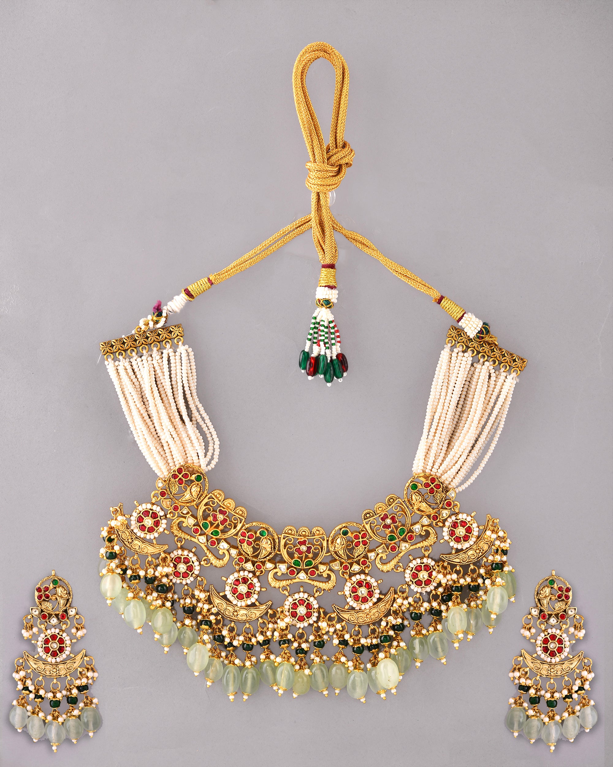 Kundan Blossom Aura Necklace Set