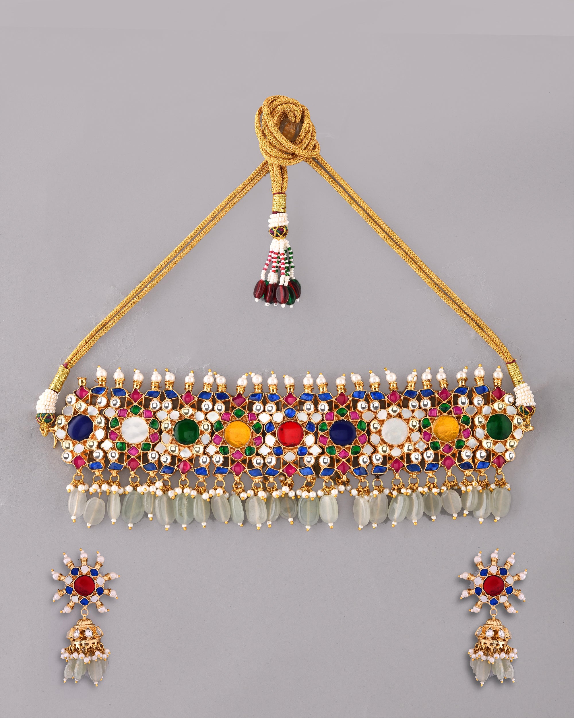 Kundan Vintage Spark Necklace Set
