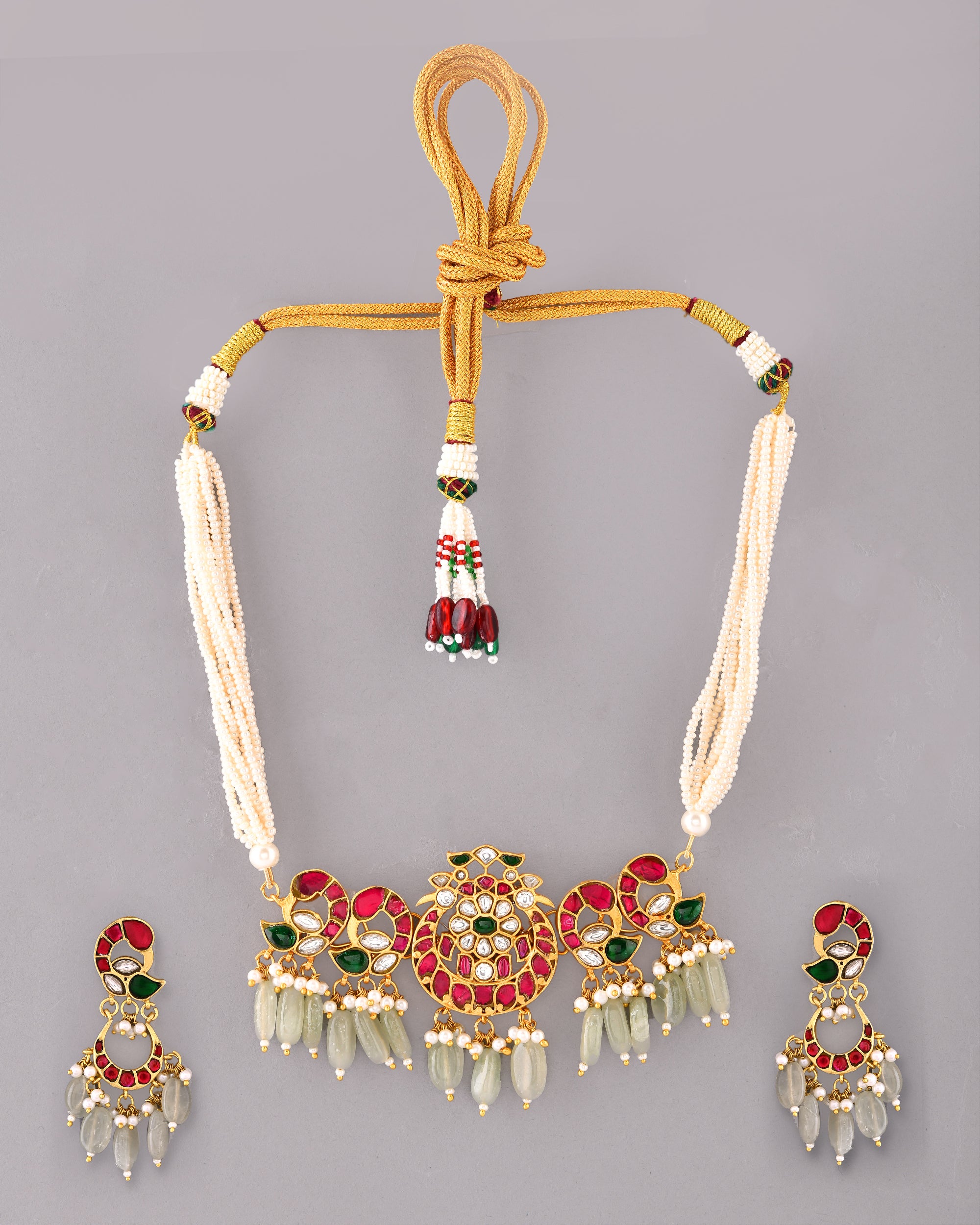 Kundan Ruby Regal Necklace Set