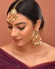 Kundan Ghoomar earring tika set
