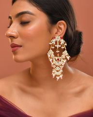 Kundan Champa Pushp Earrings
