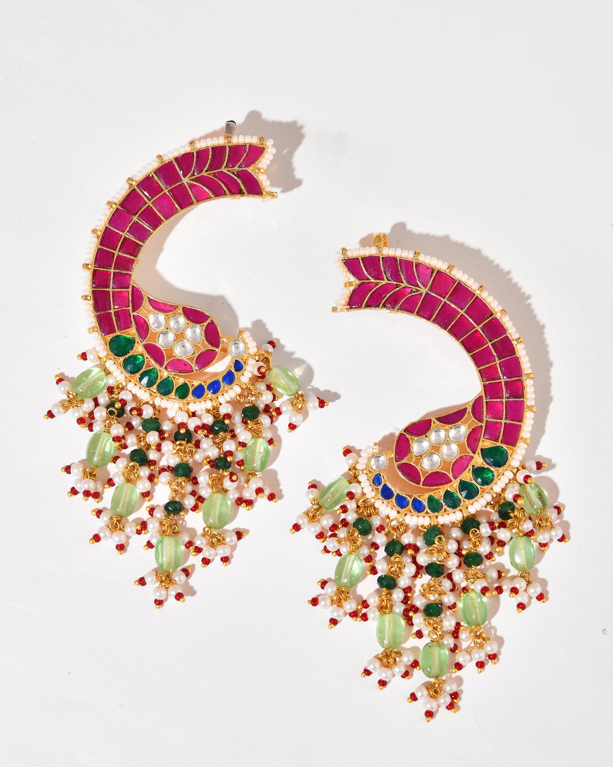 Kundan Banarasi Phool Earrings