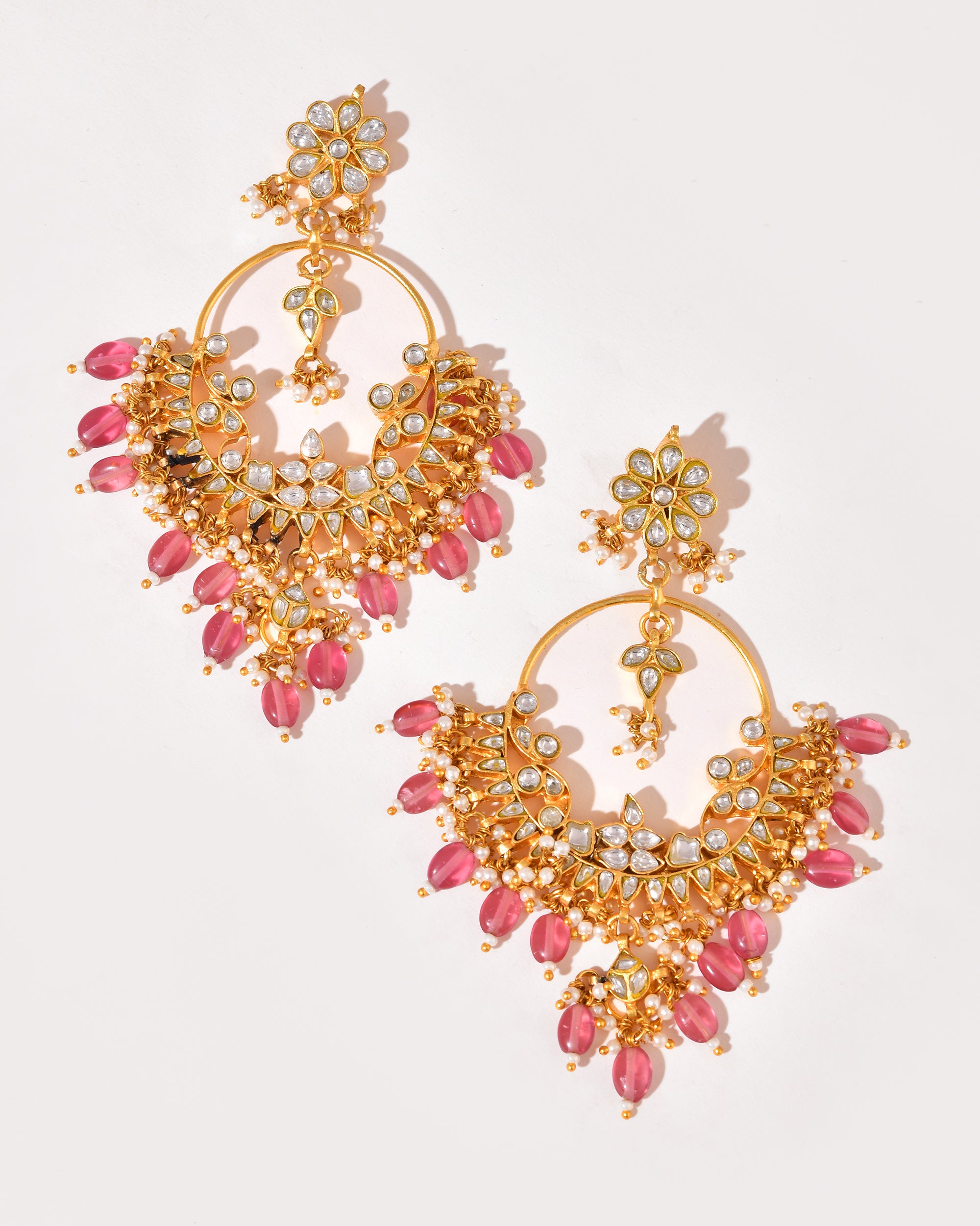 Kundan Ganga-Jamuna Earrings