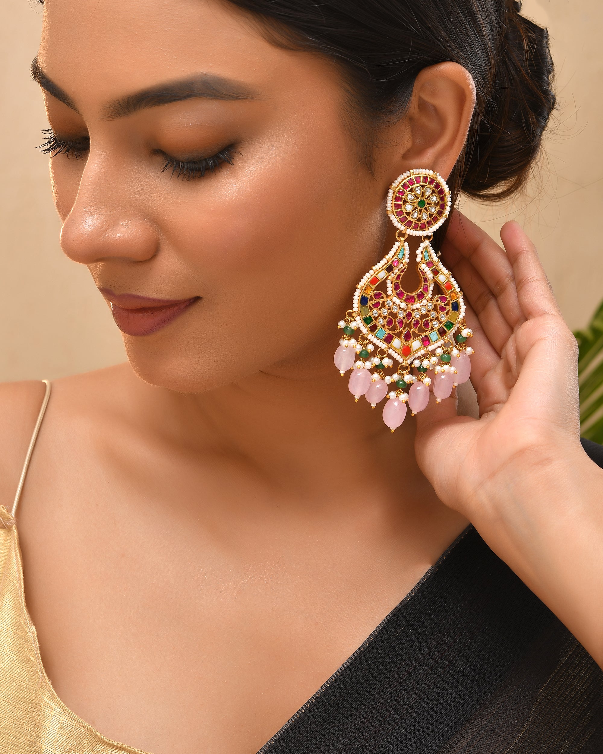 Kundan Sitaron ki Jhalak Earrings