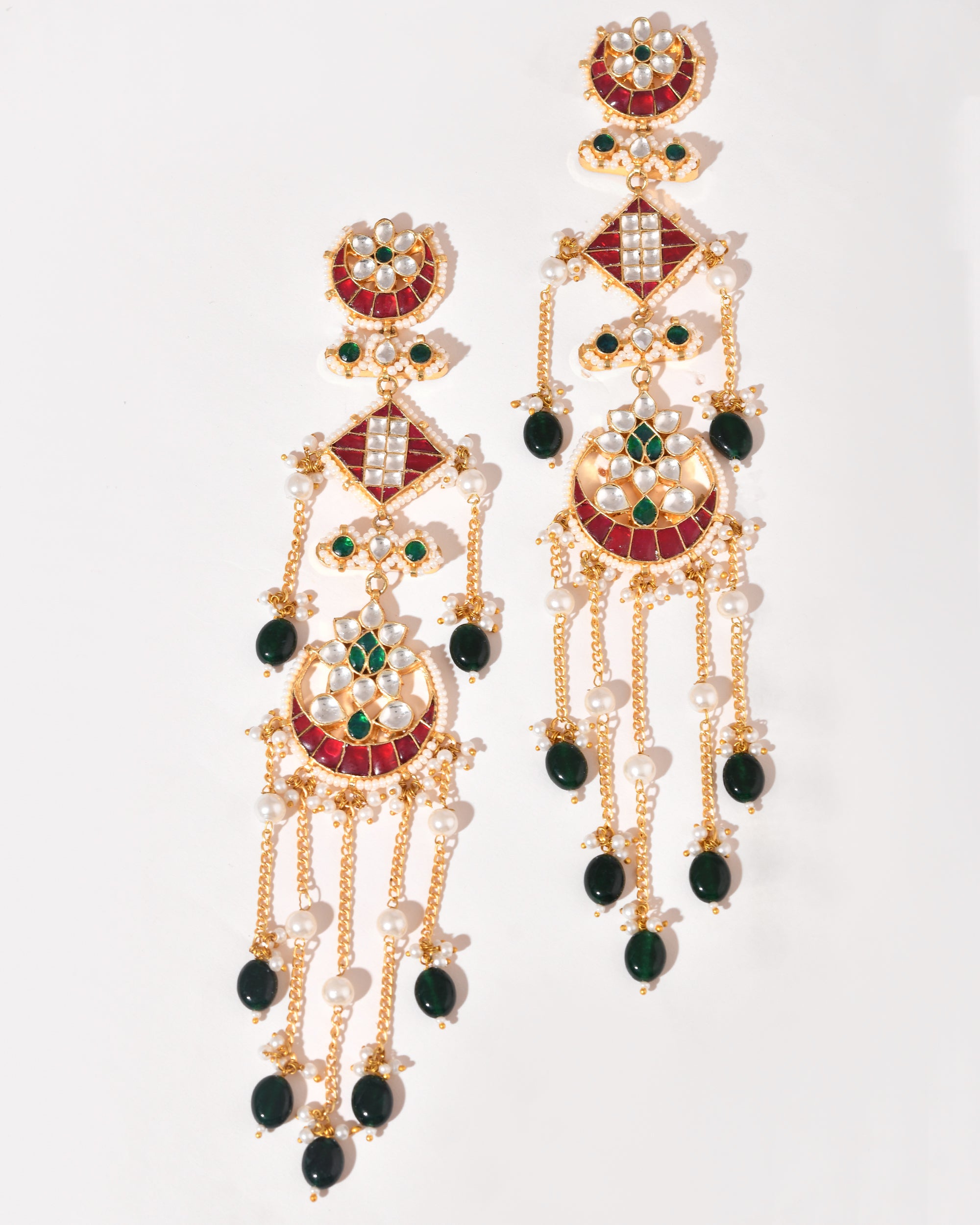 Kundan Rajasthani Anaar Earrings