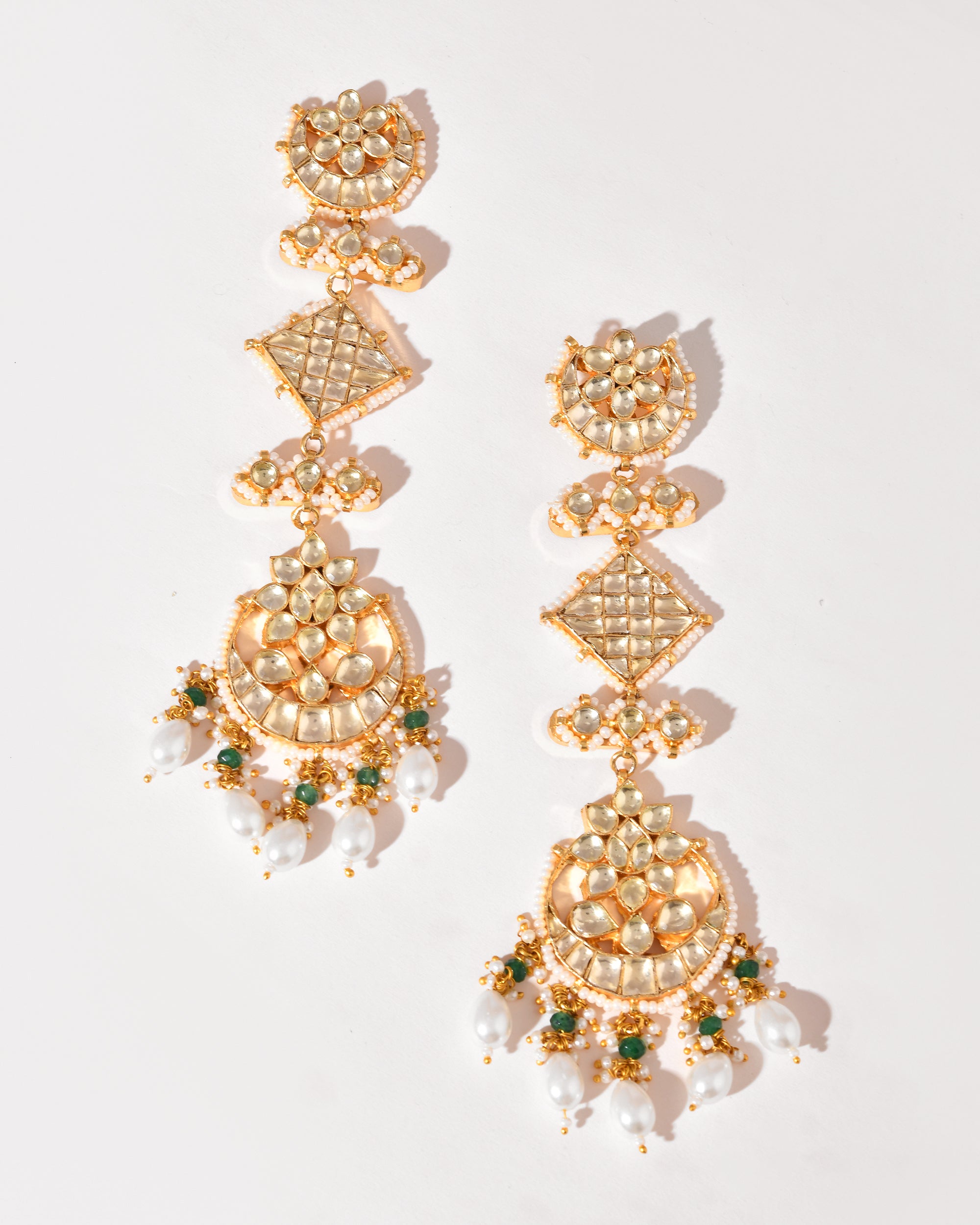 Kundan Heer-Ranjha Earrings