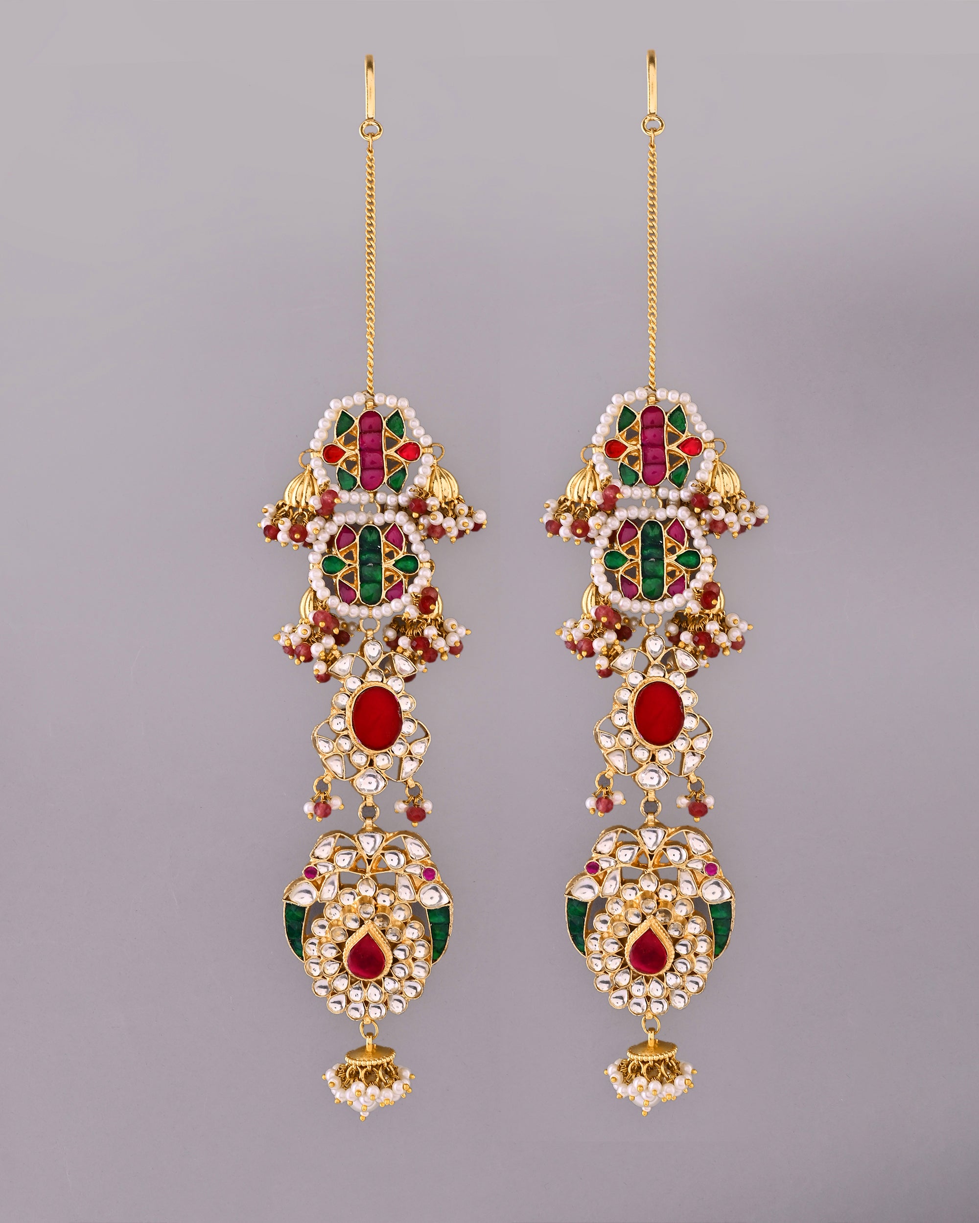 Kundan Shahi Mor Earrings