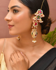 Kundan Shahi Mor Earrings
