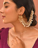 Kundan Pearl Cascade Earchain