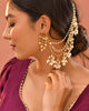 Kundan Lotus Drape Earchain