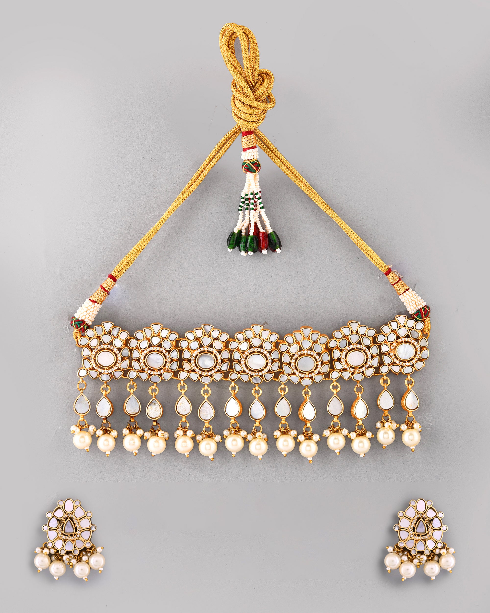 Kundan Lotus Bloom Necklace Set