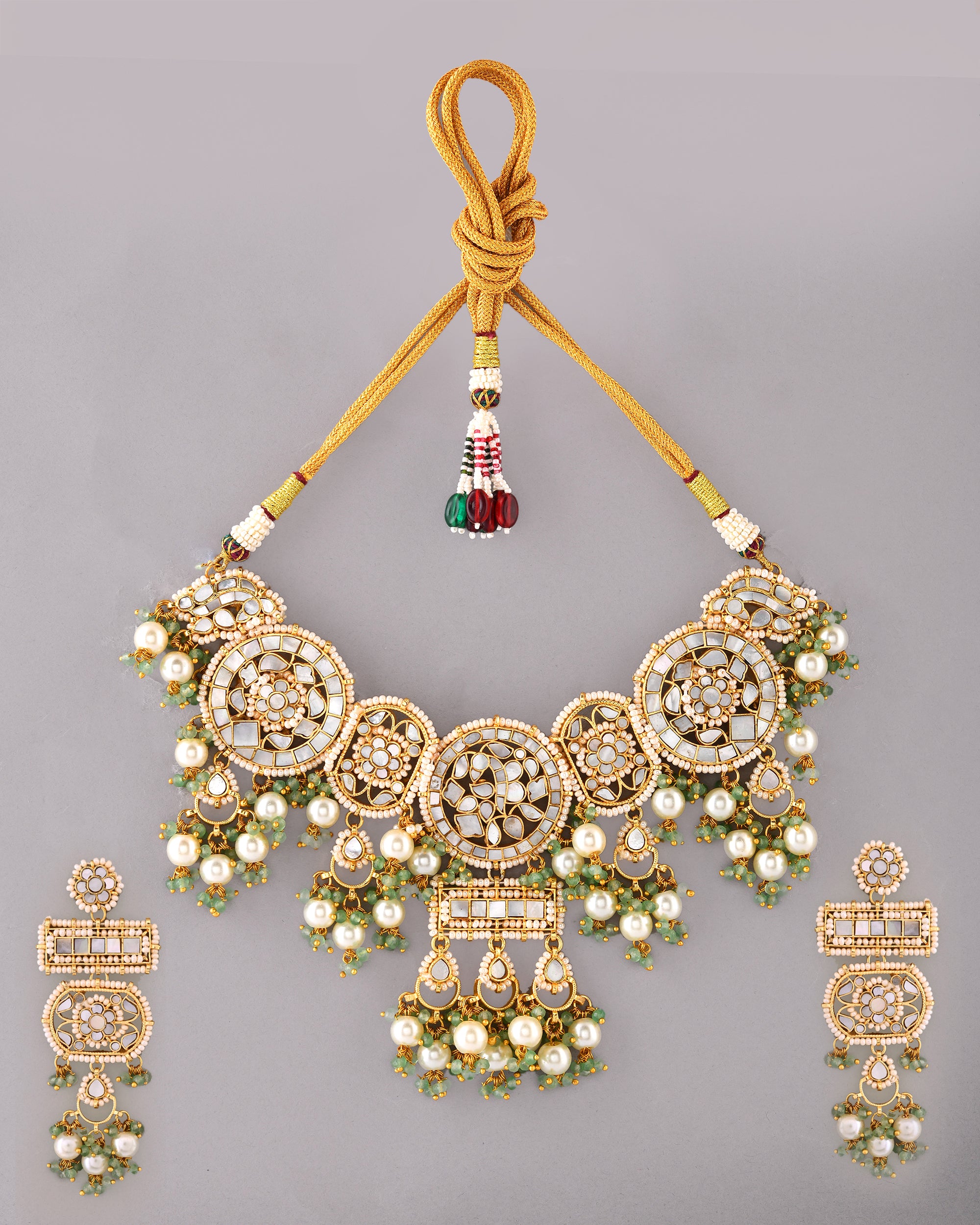 Kundan Serene Pearl Necklace Set