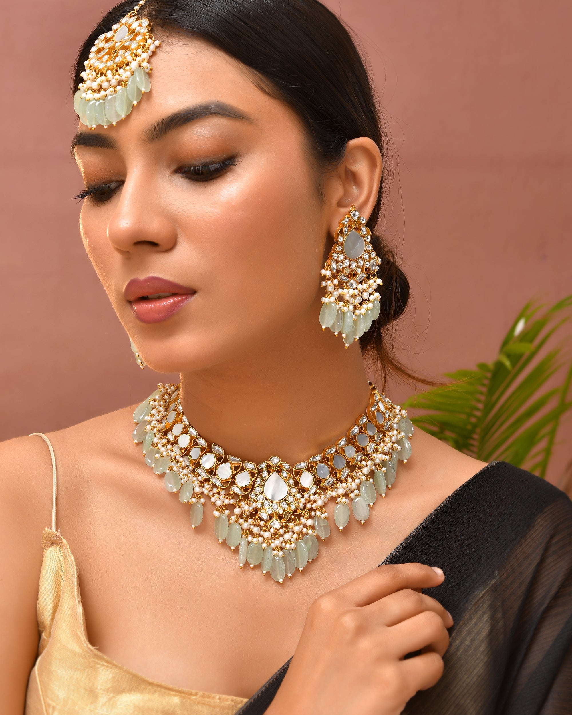 Kundan Celestial Bloom Necklace Set