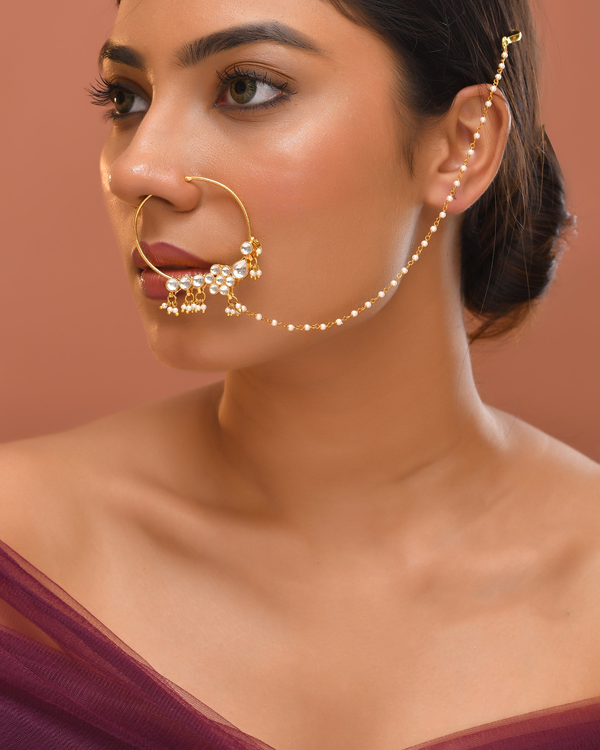 Kundan Floral Nath