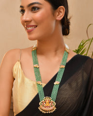 Kundan Temple necklace set