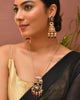 Kundan Sapphire Shine Necklace Set