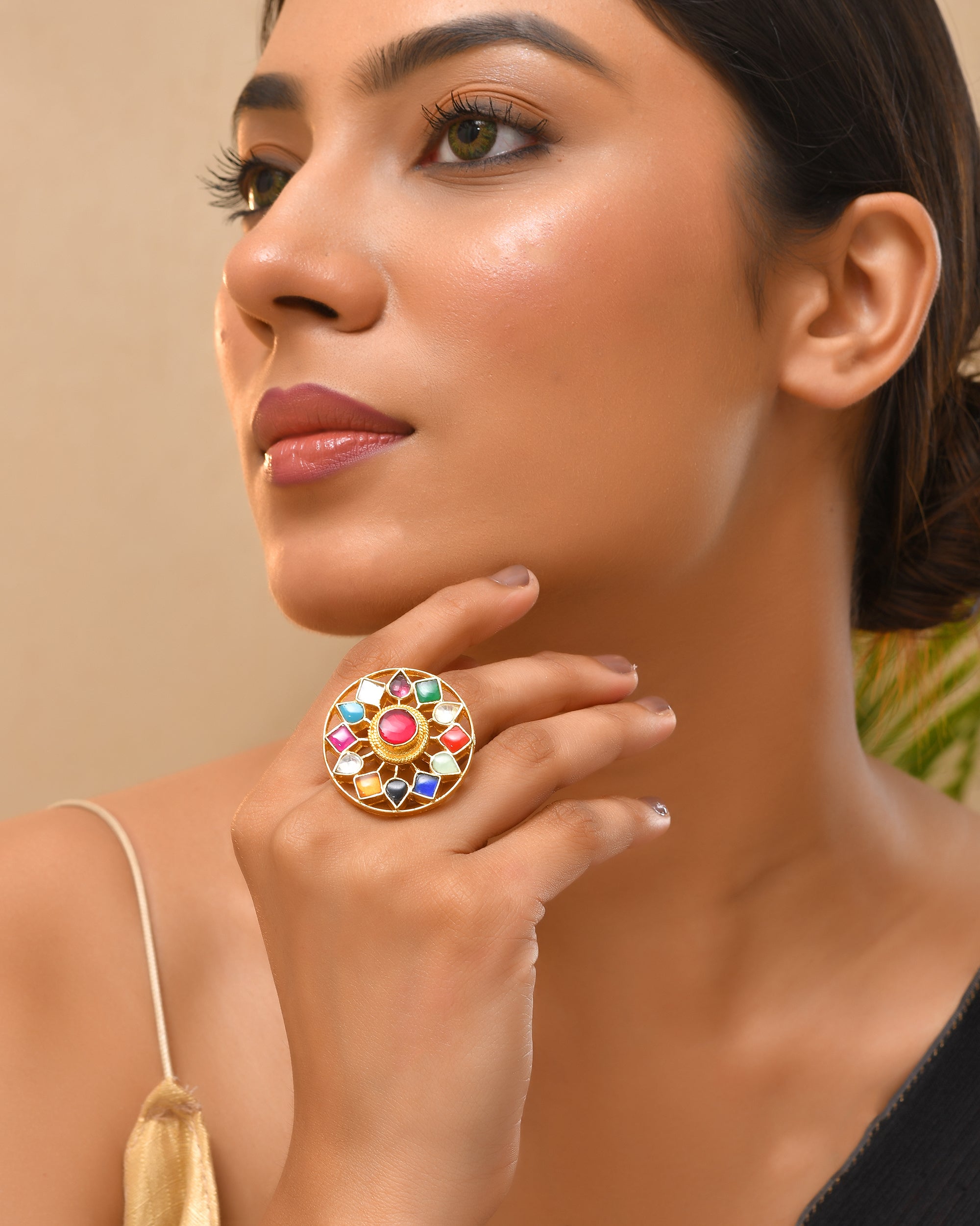 Kundan Surya Jyoti Ring