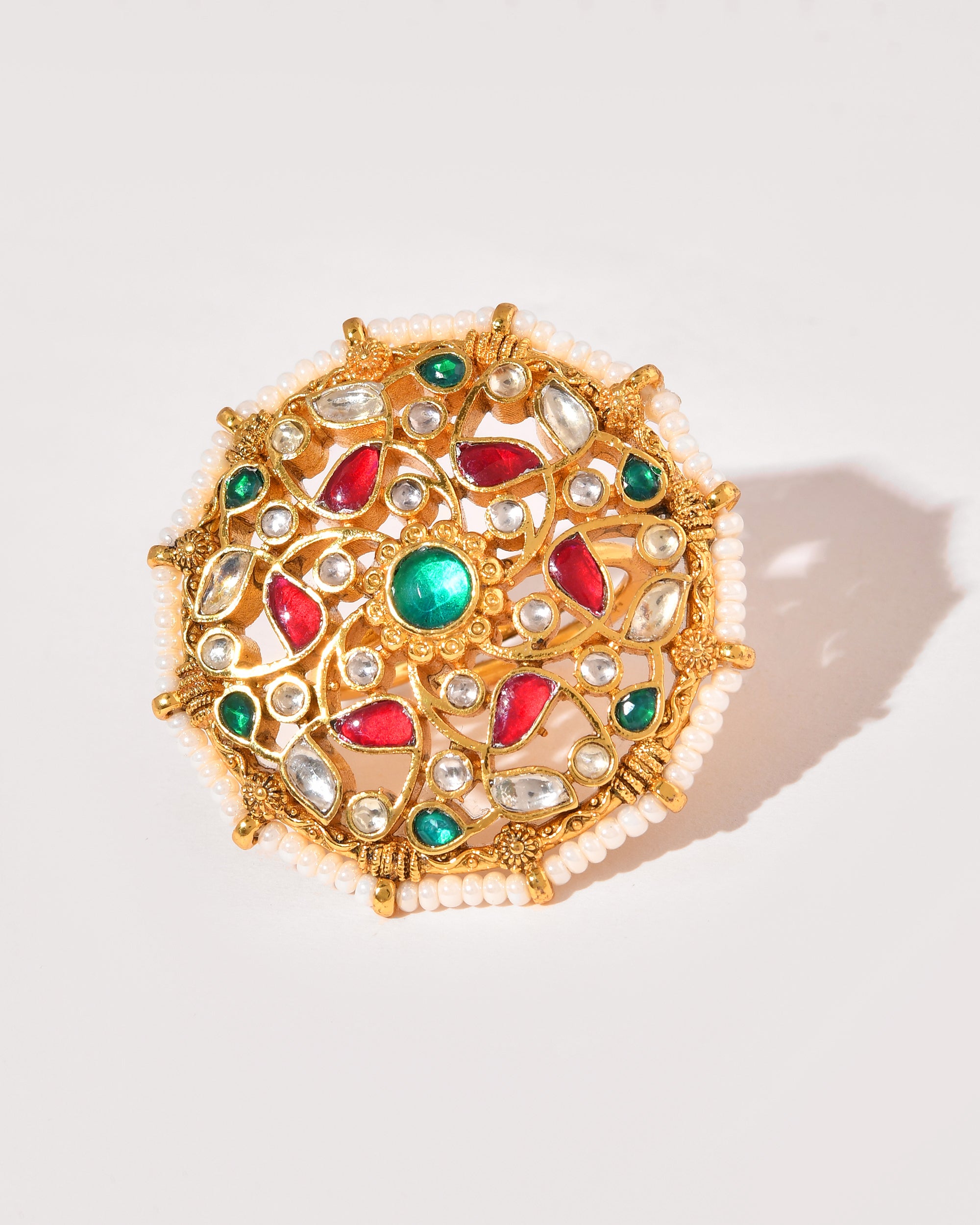 Kundan Shahi Gulab Ring