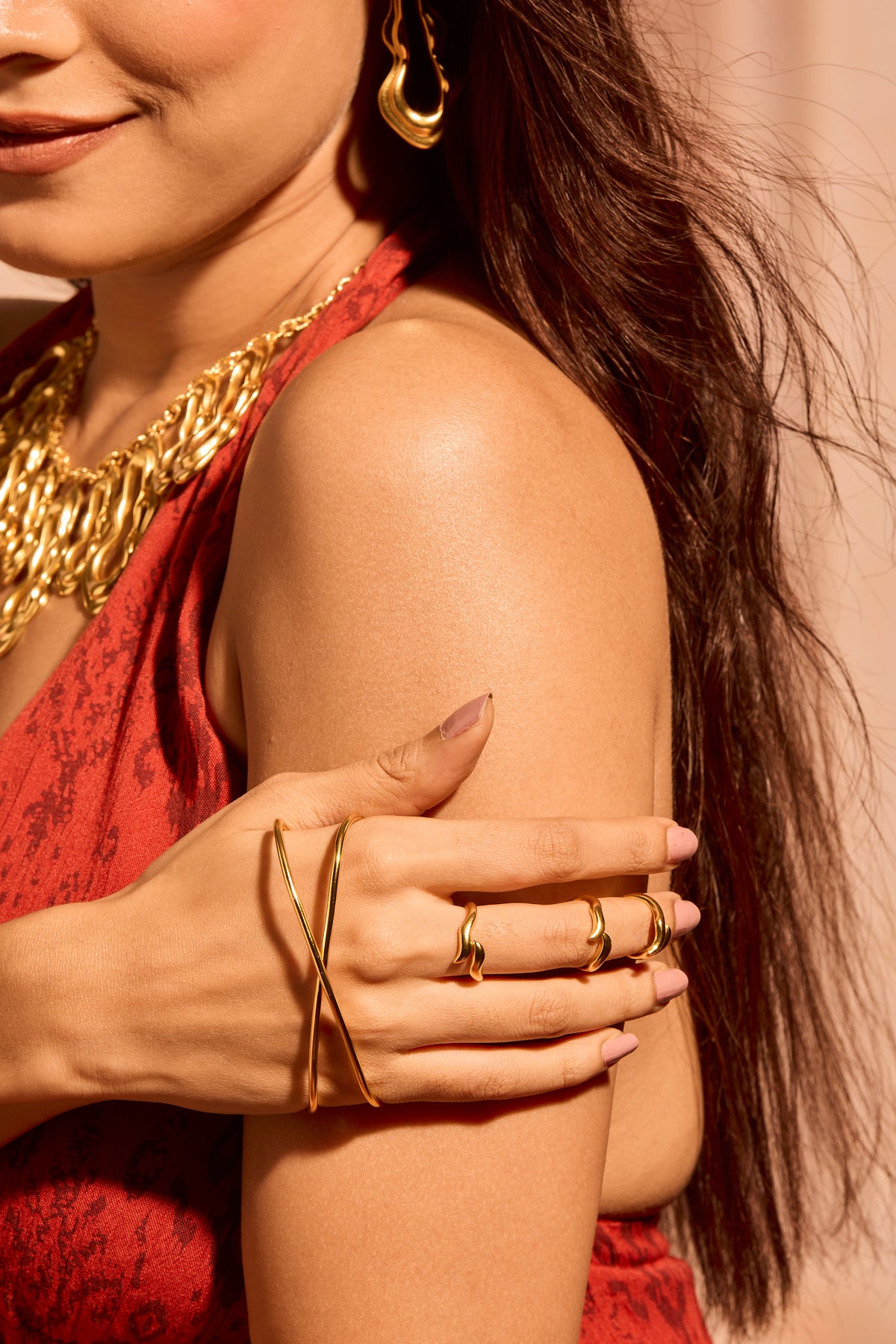 Aura Palm Cuff & Ring set