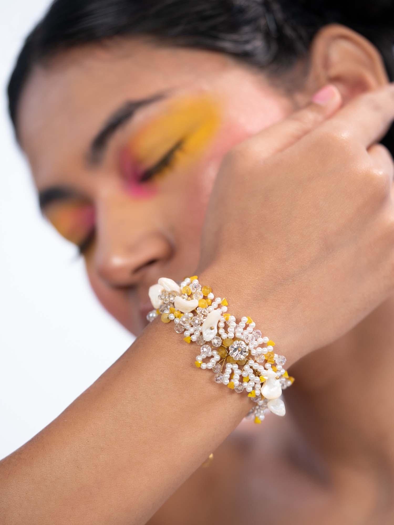 Yellow charm bracelet