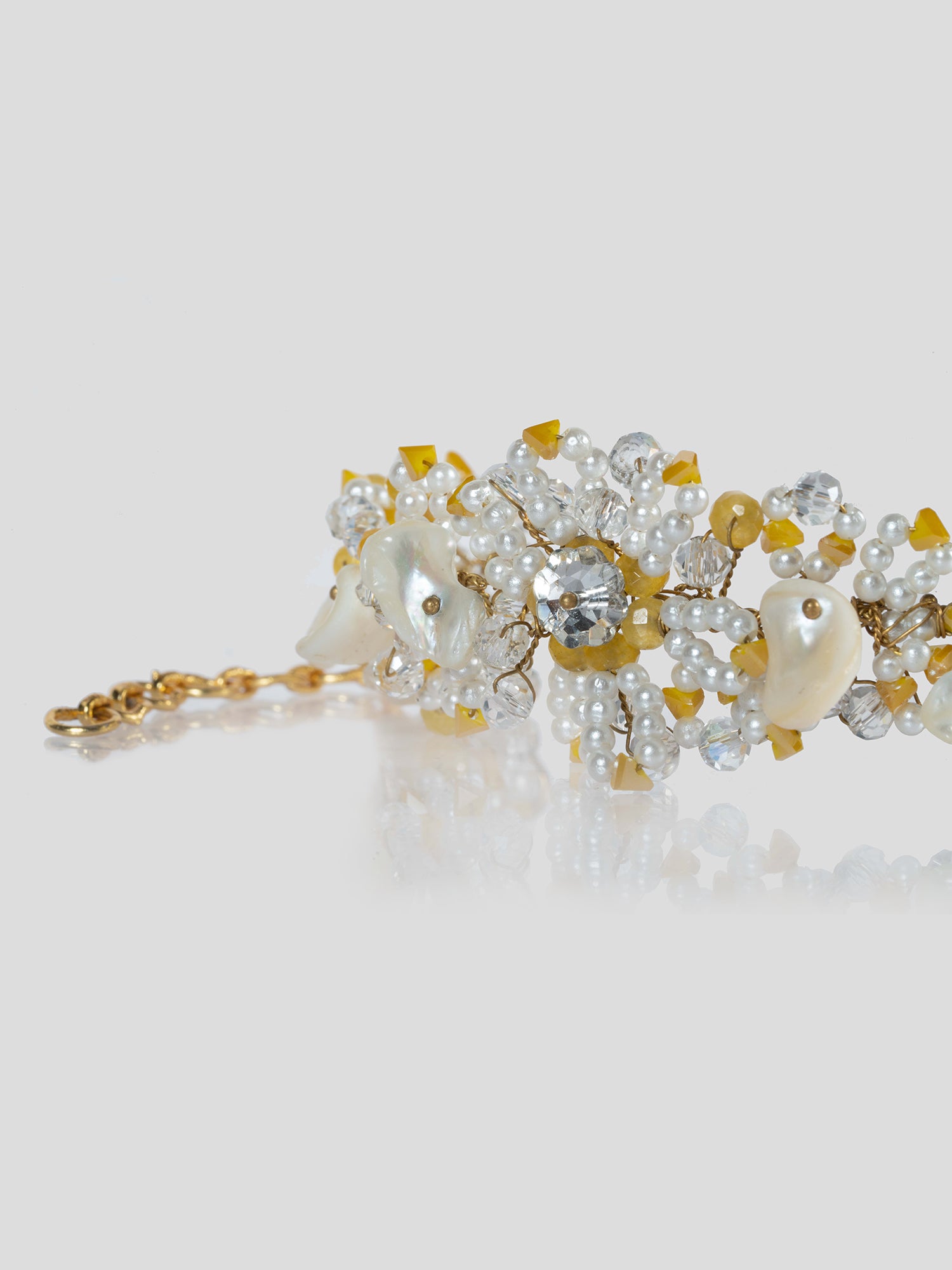 Yellow charm bracelet