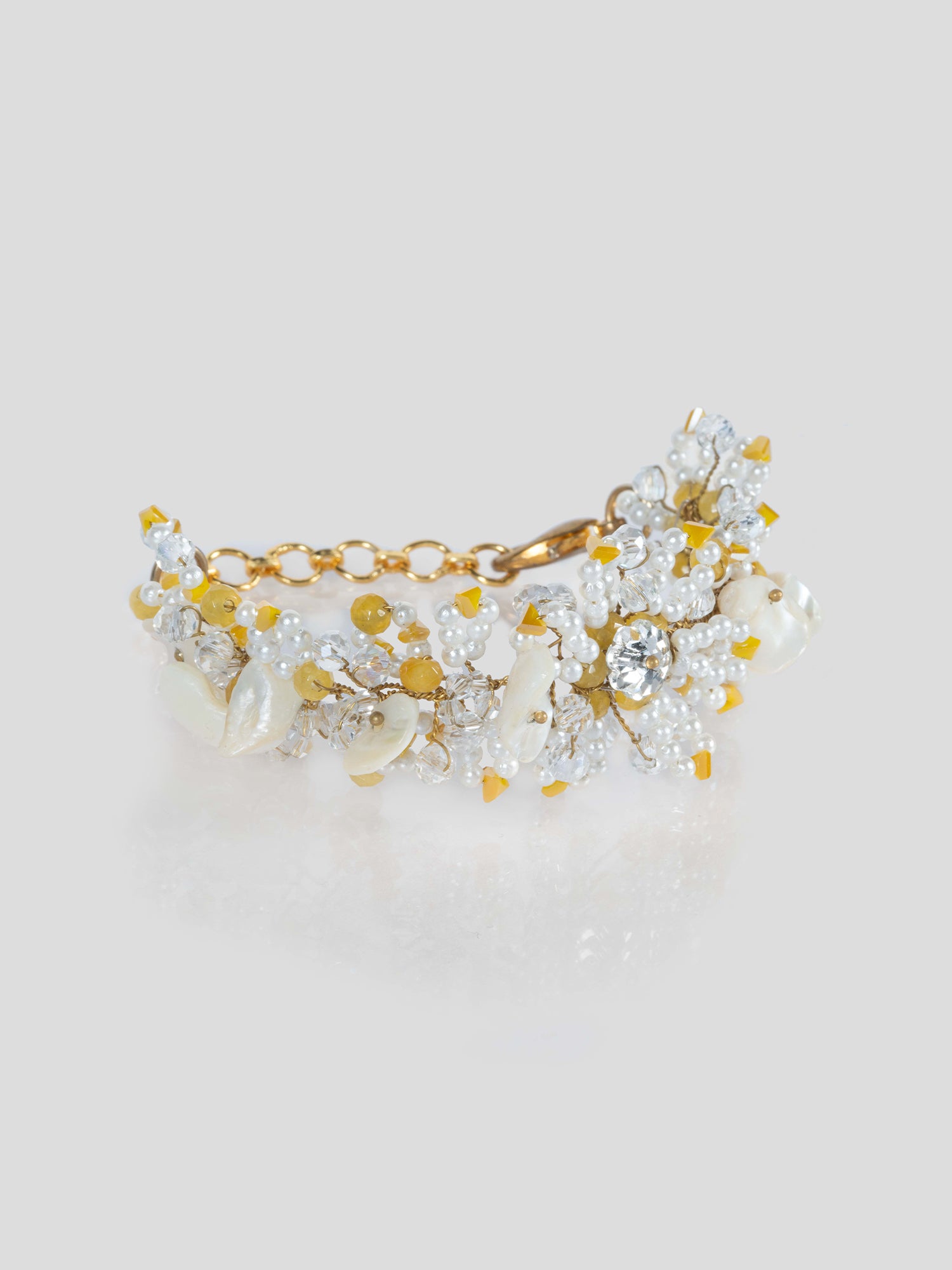 Yellow charm bracelet