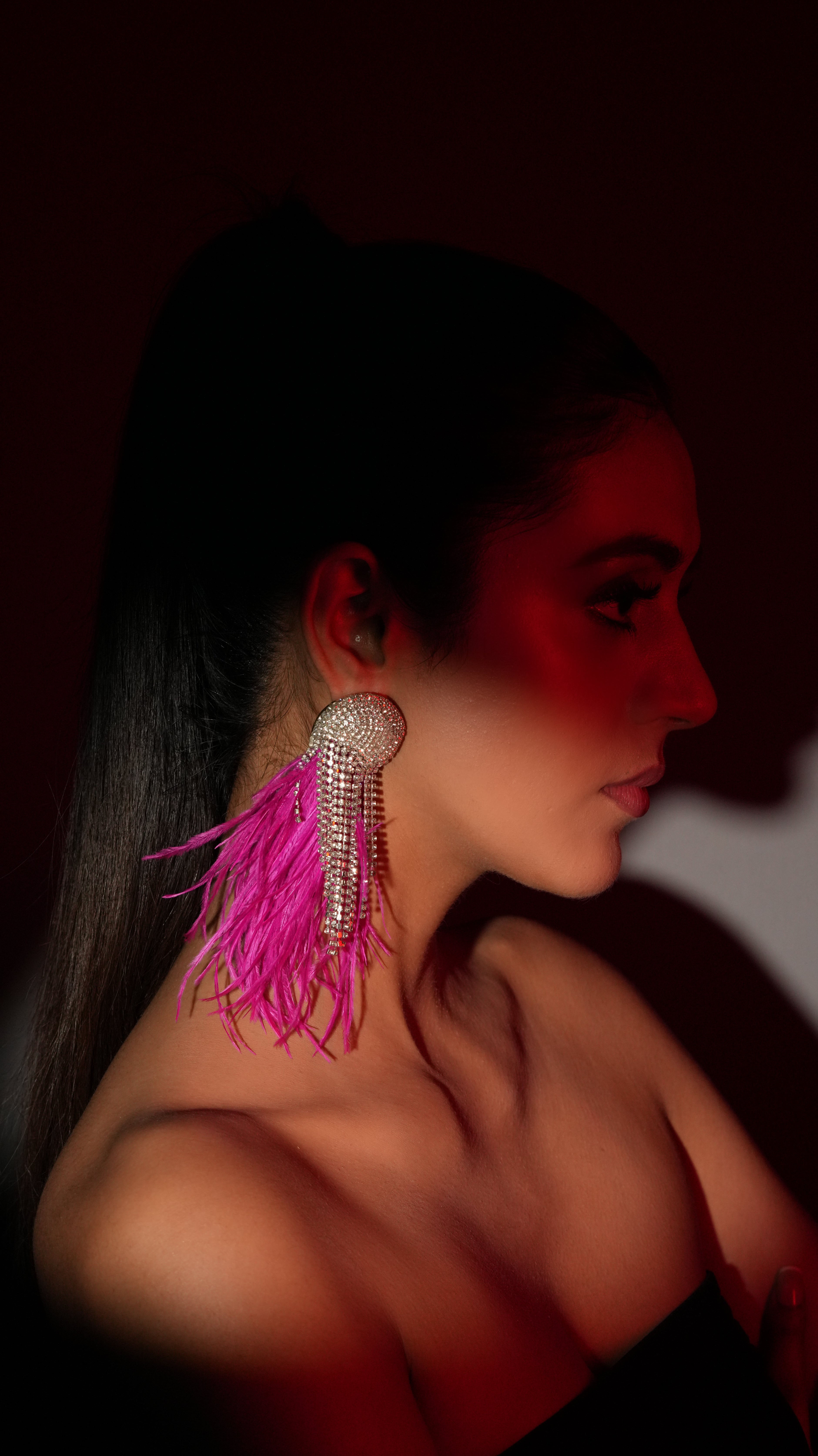 Fuchsia Cascade Earrings
