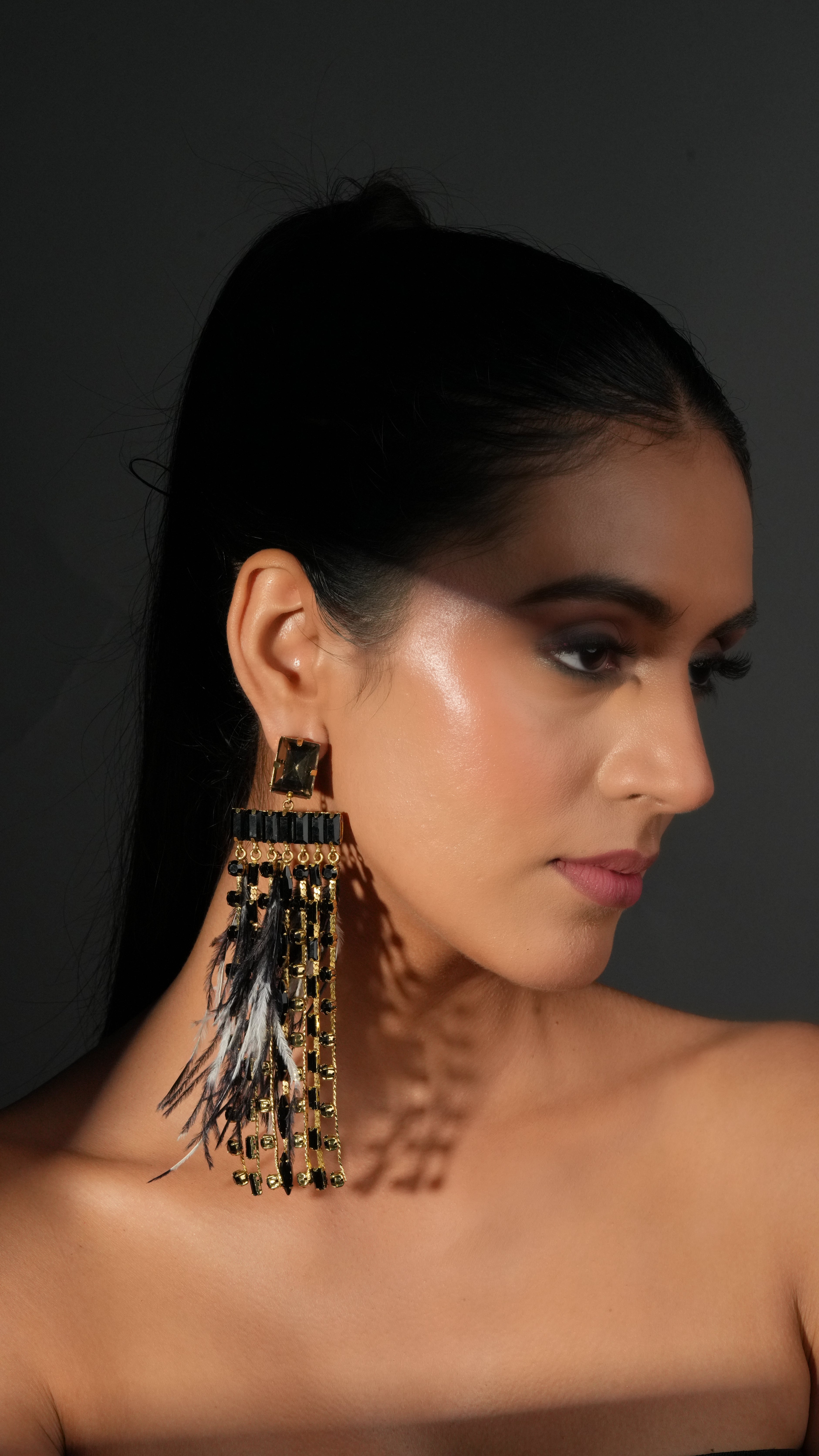 Black Feather Earrings