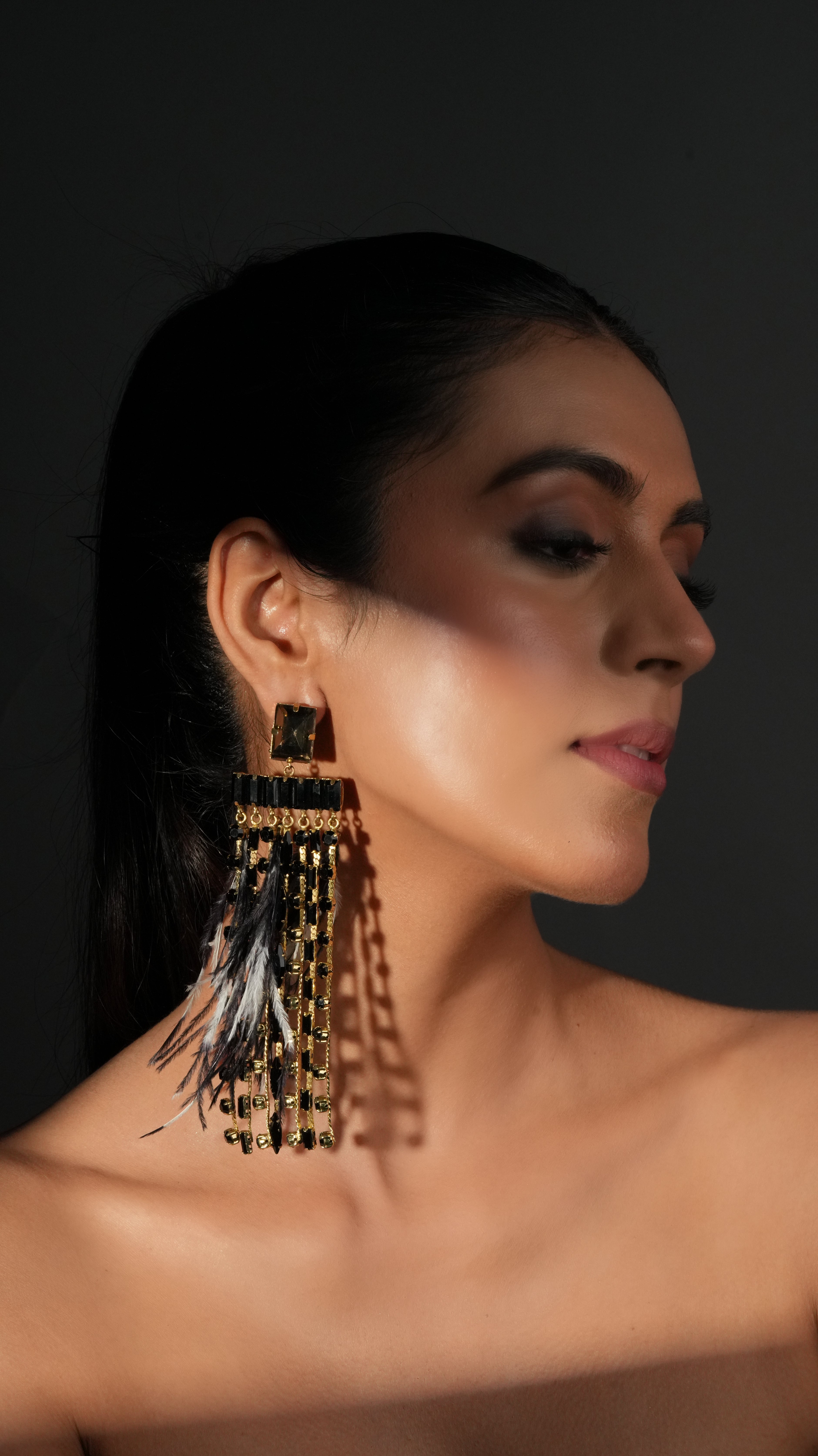 Black Feather Earrings