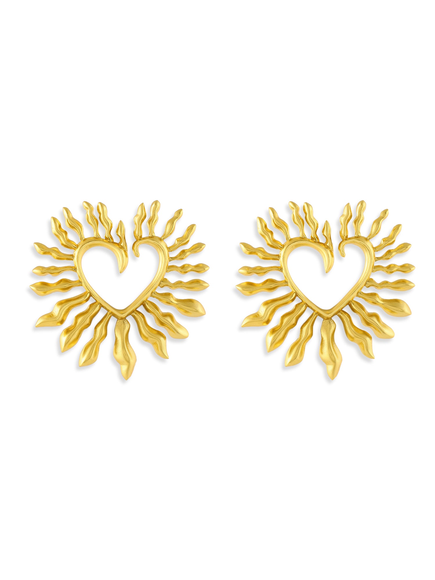 Amour Heart Gold Earrings
