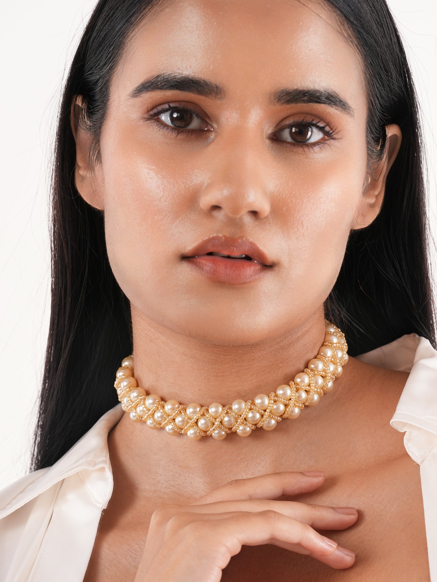 Helmi choker peach