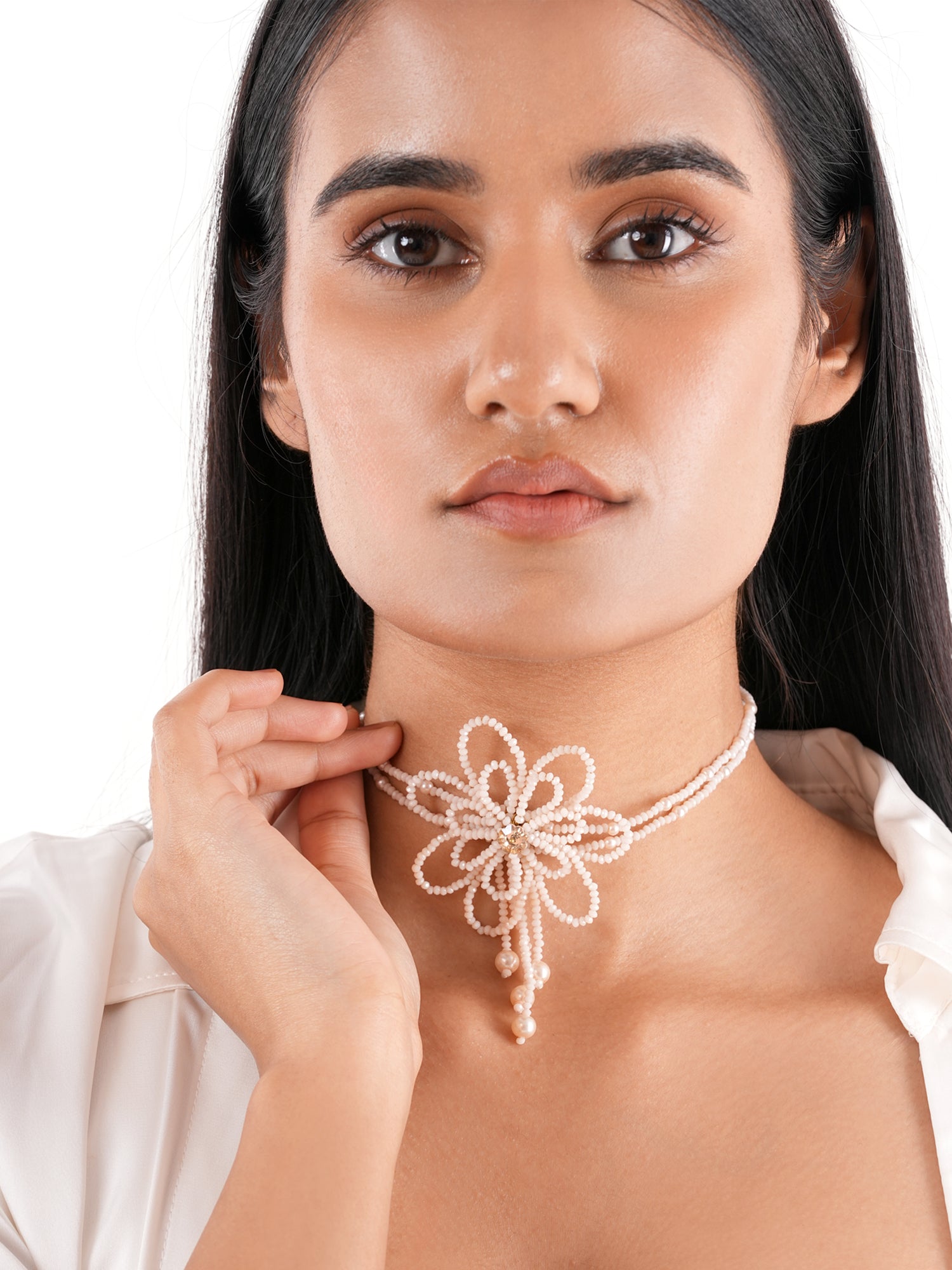 Kvetina choker peach