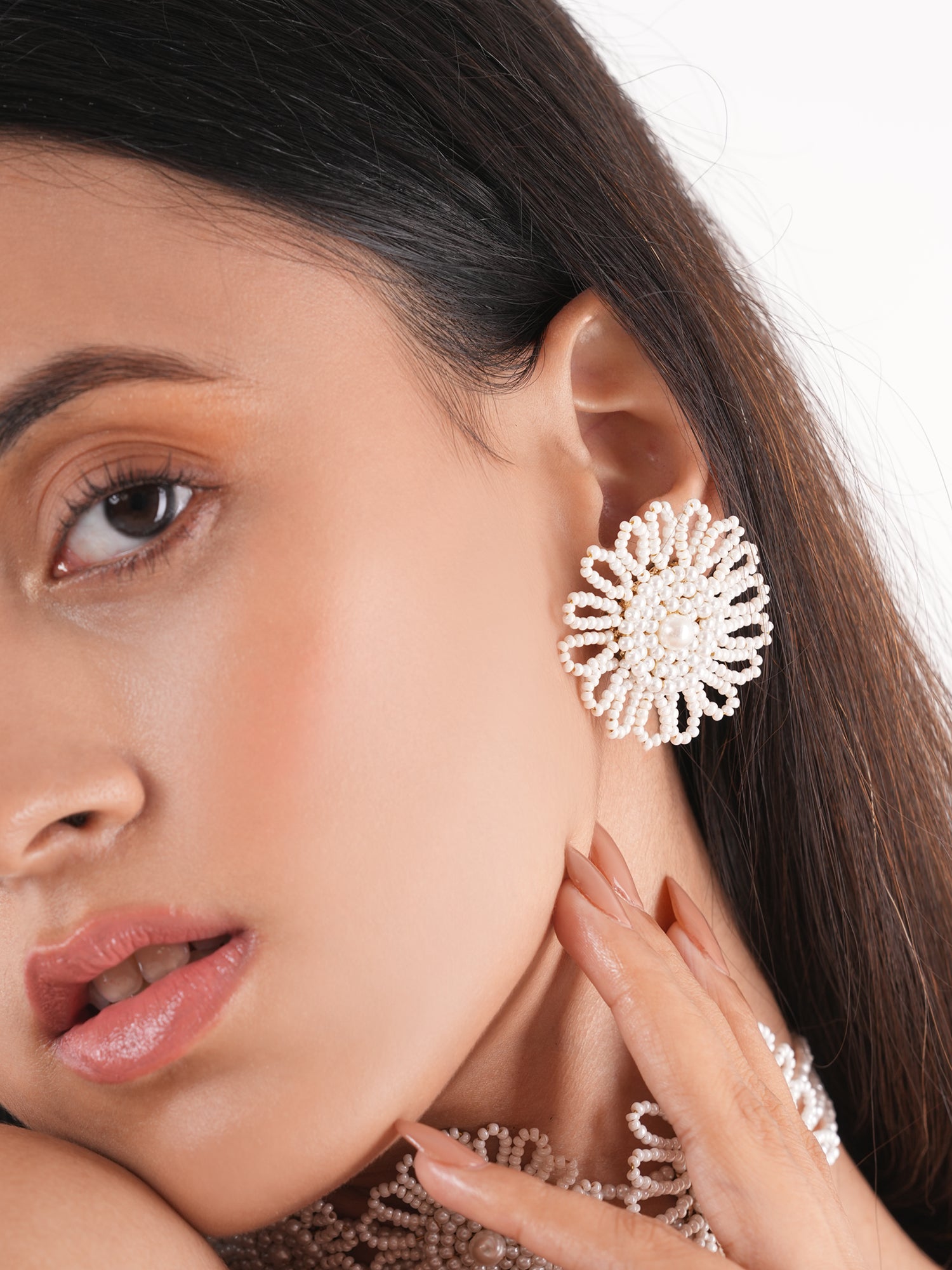 Latica white studs