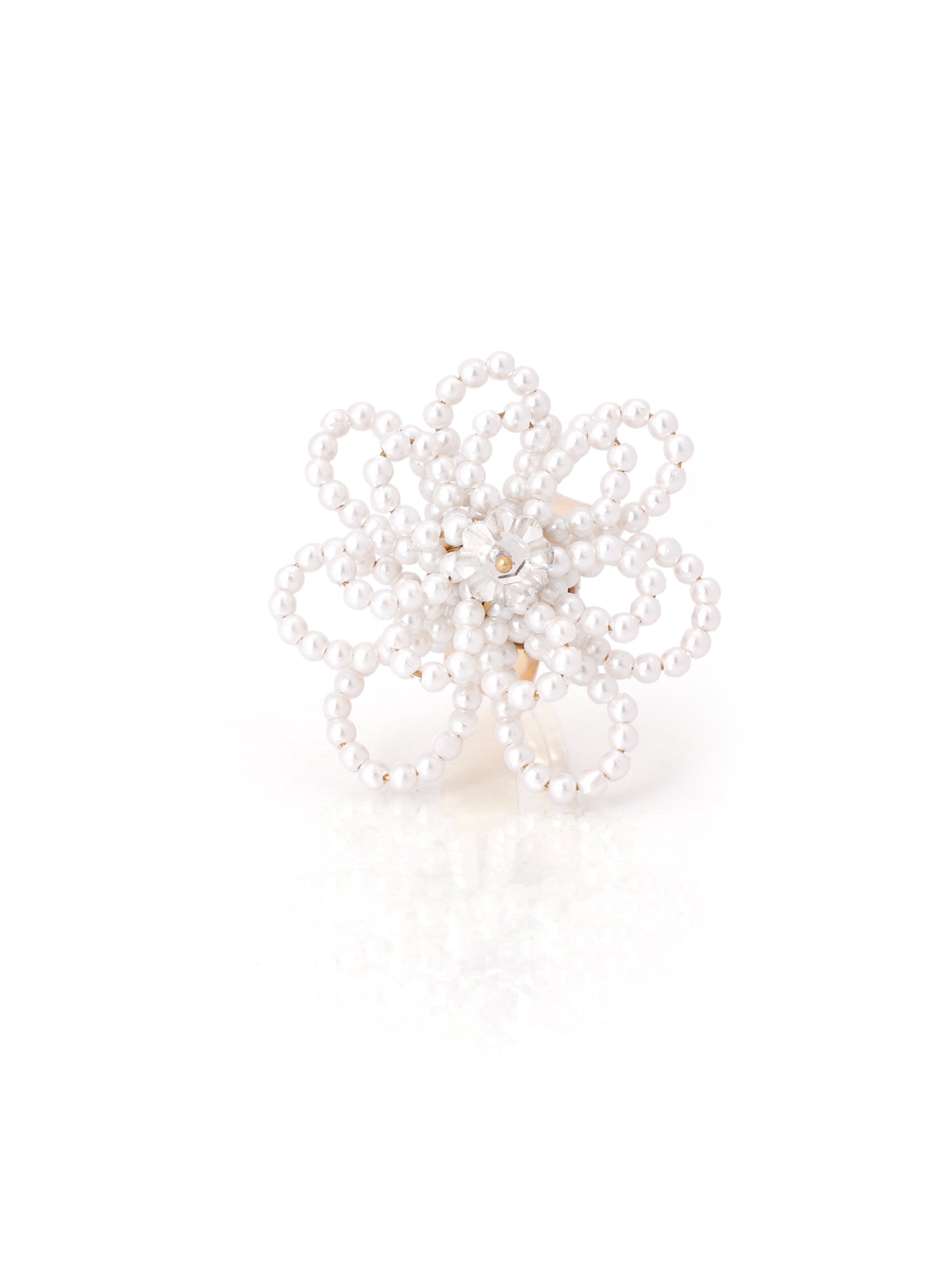 Kvetina finger ring  white
