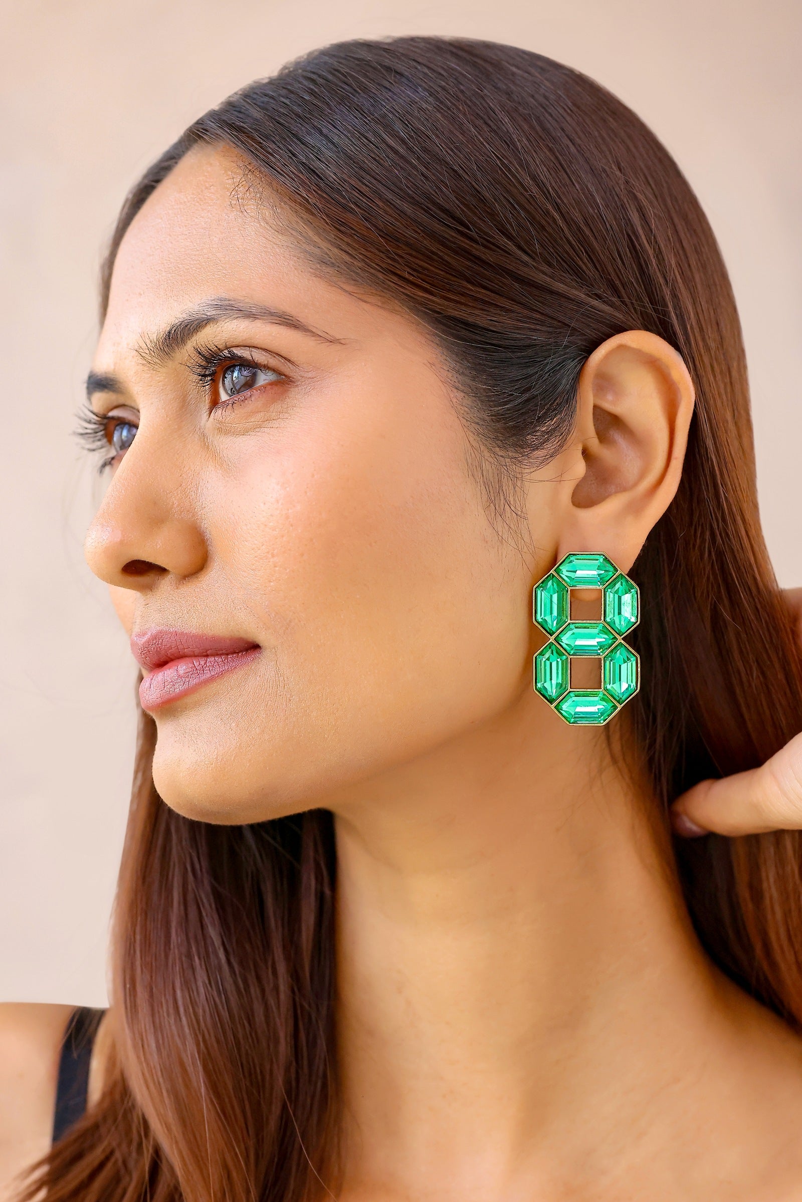 Cavana Double Studs (Emerald)