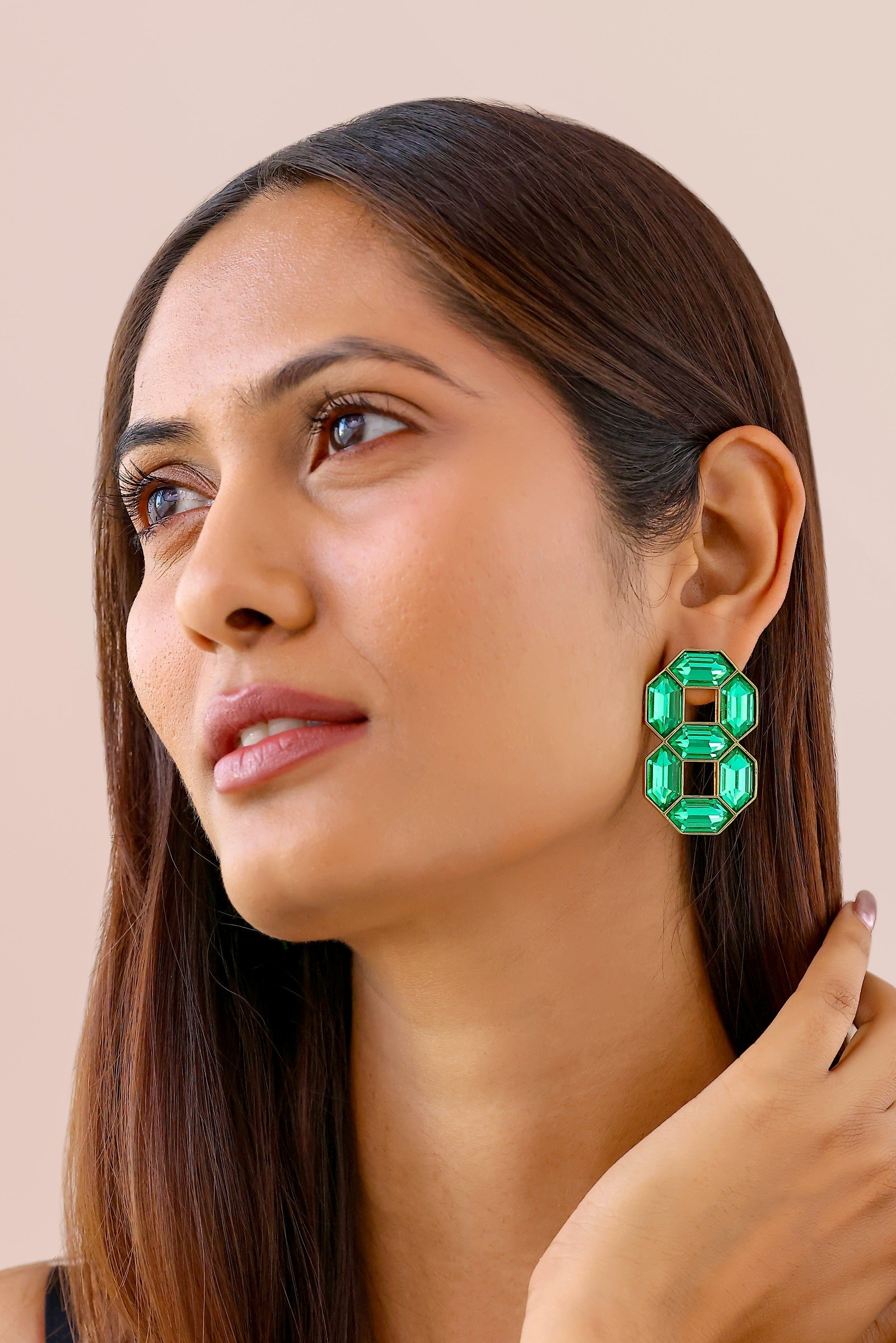 Cavana Double Studs (Emerald)