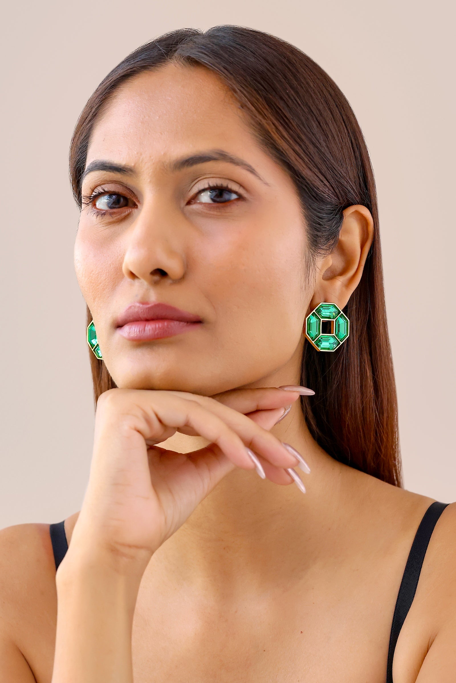 Cavana Mini Studs (emerald)