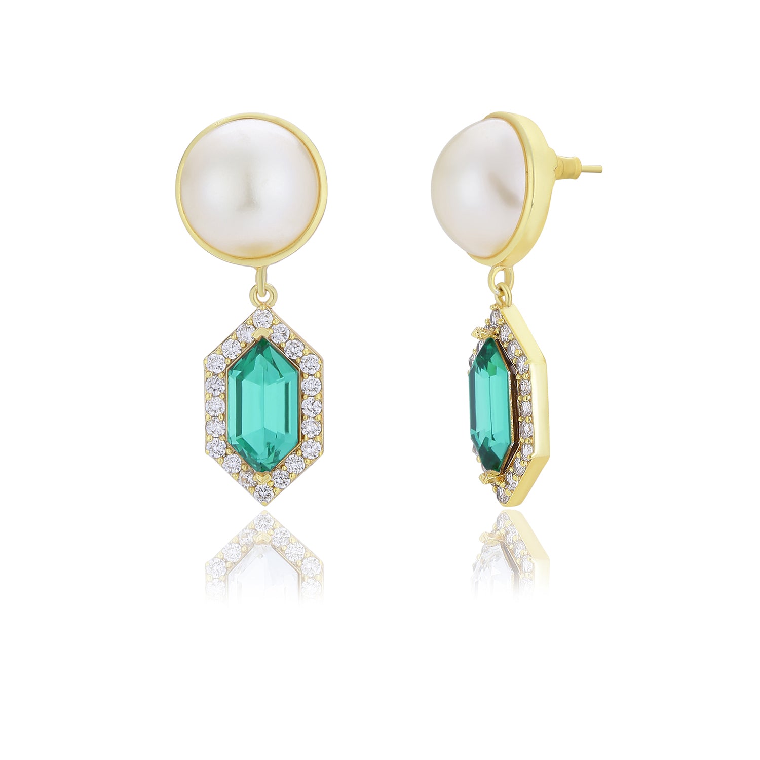 Cavi Drop Earrings (Emerald)