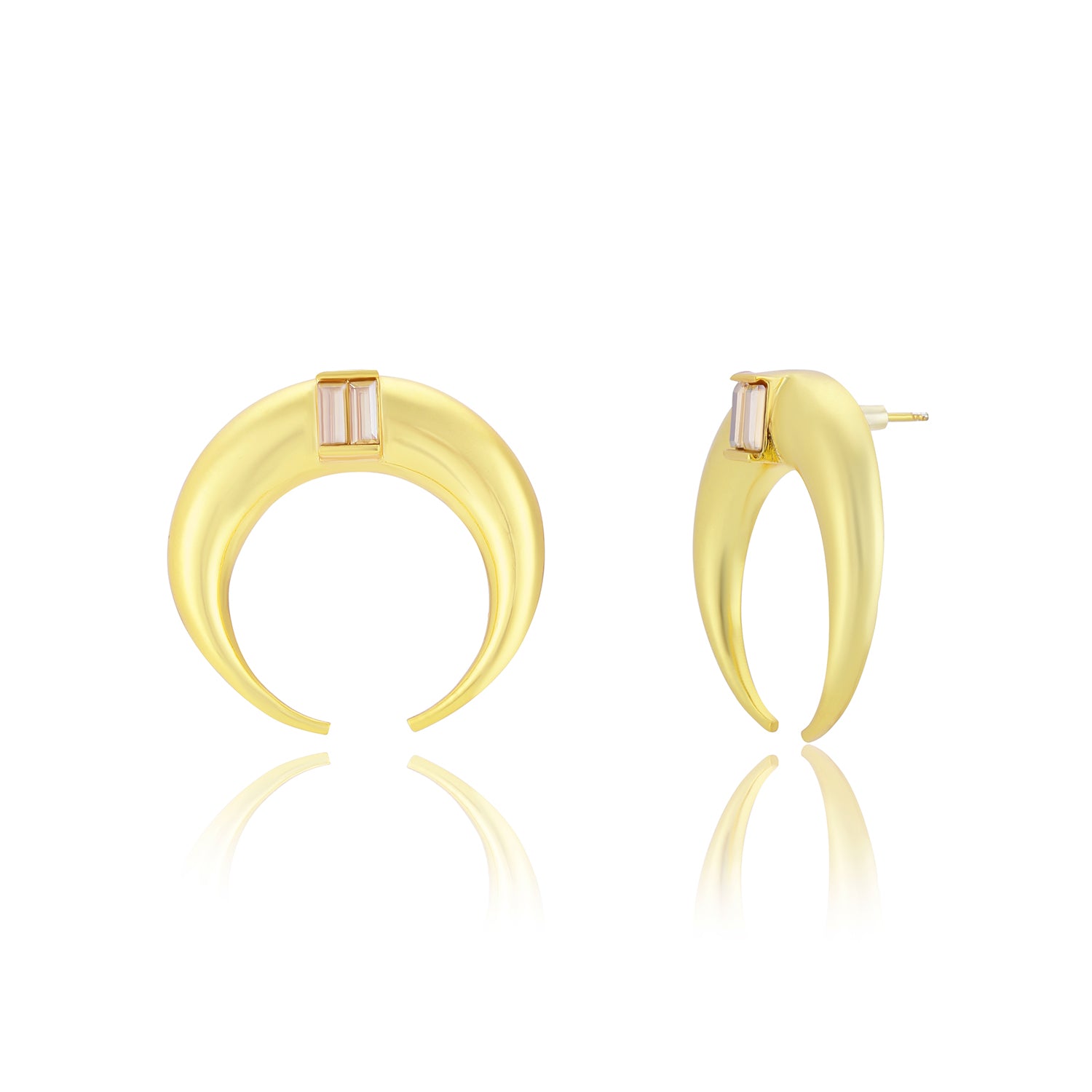 Copa Moon Earrings (White)
