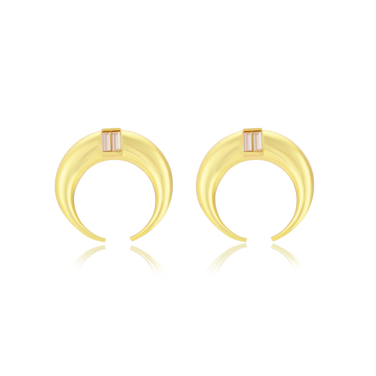 Copa Moon Earrings (White)