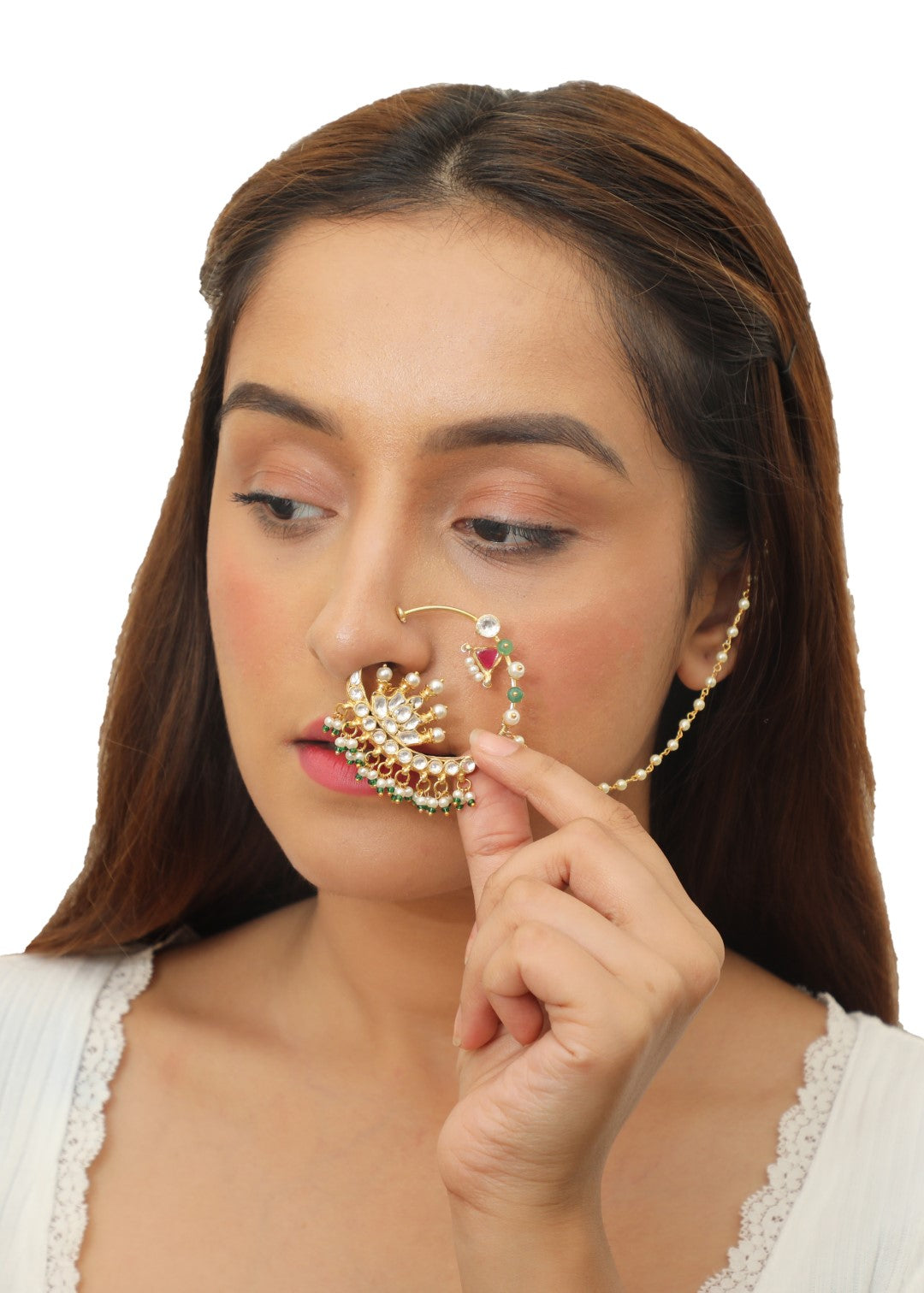 Lotus Design Gold Plated Nath