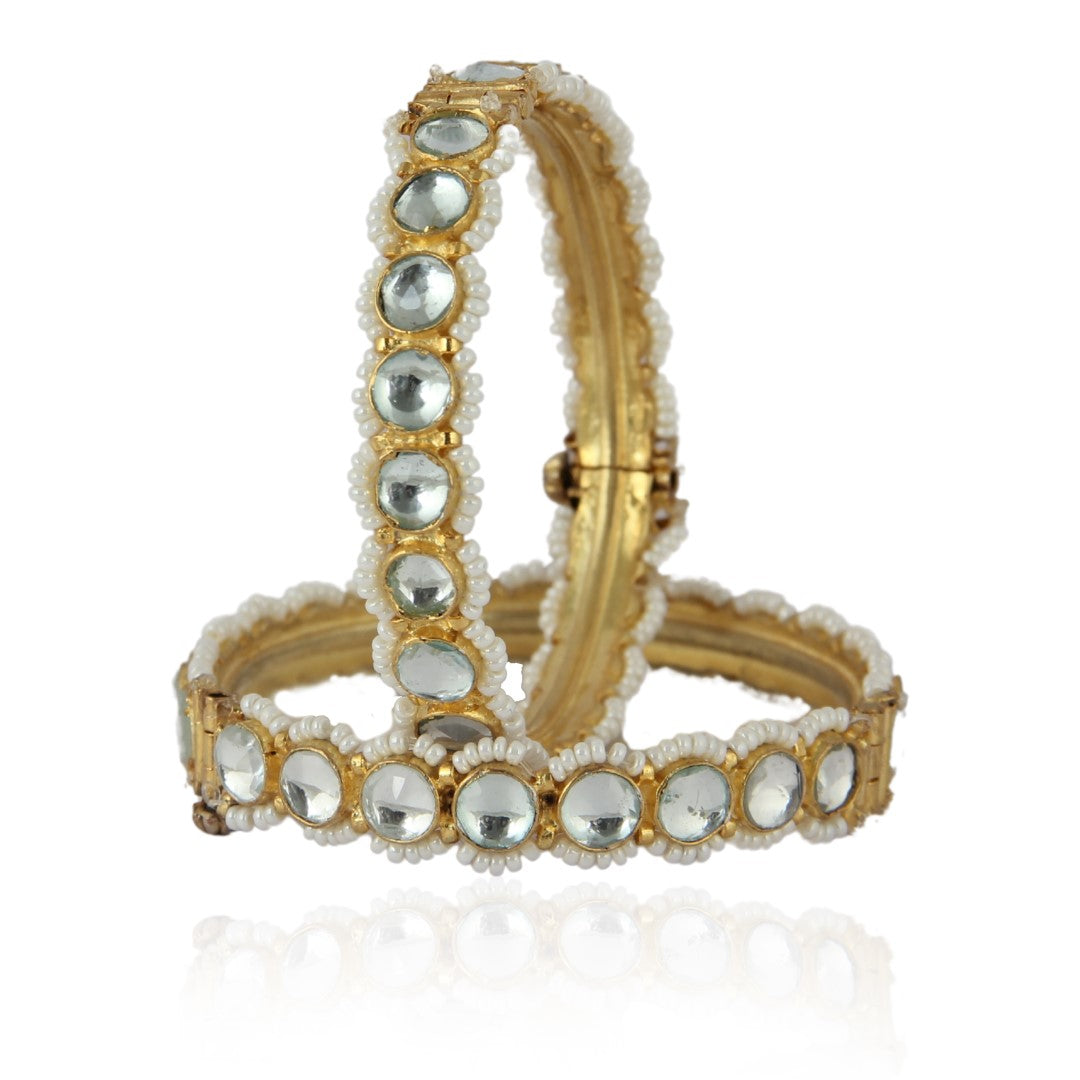 Round Shade Moti Design Bangles(Pair)
