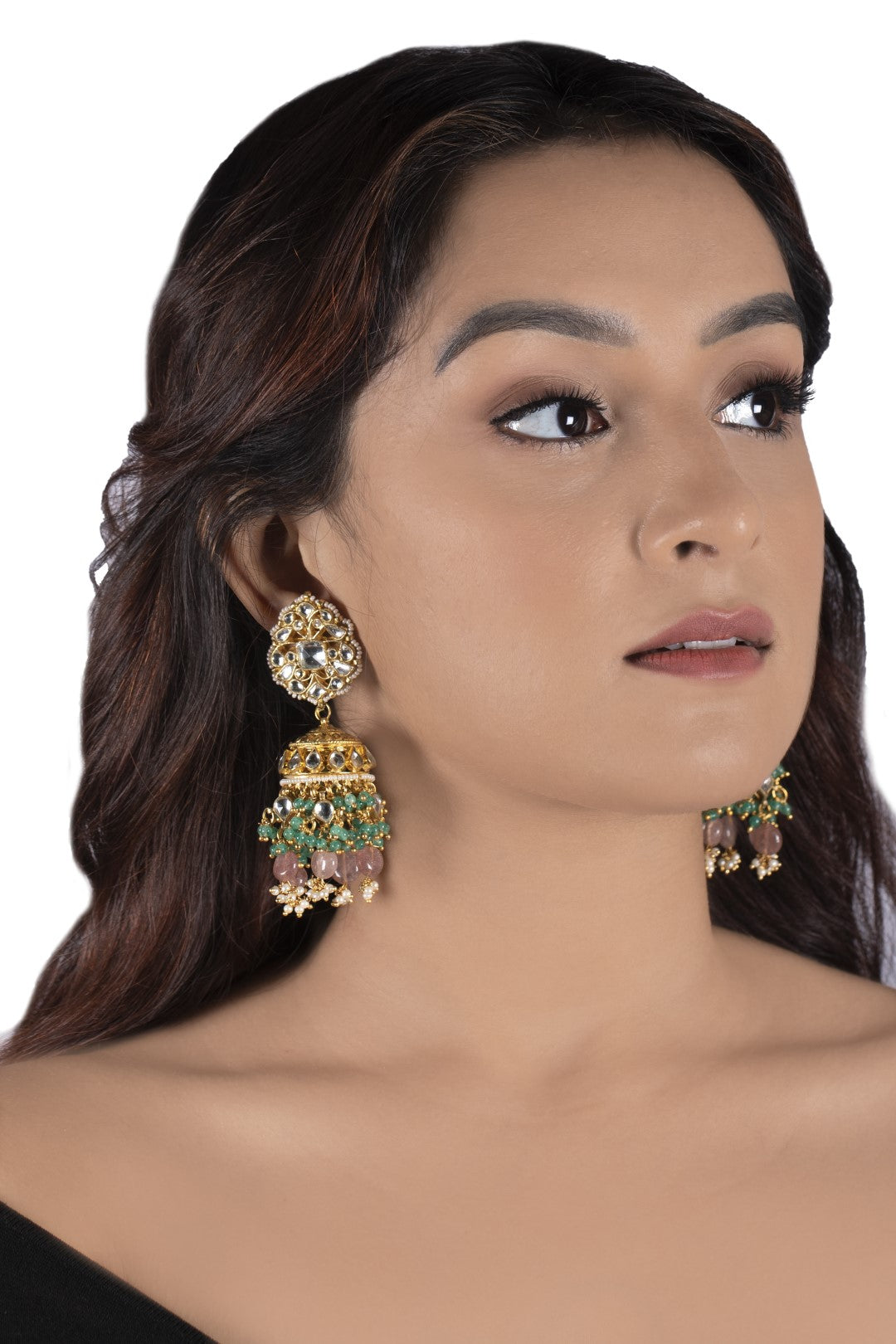 Pastel Pink Beaded Festive Wear Necklace Set